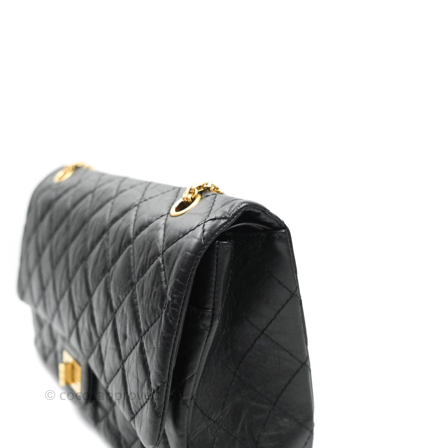 Chanel Reissue Quilted Aged Calfskin Black Aged Gold Hardware 227