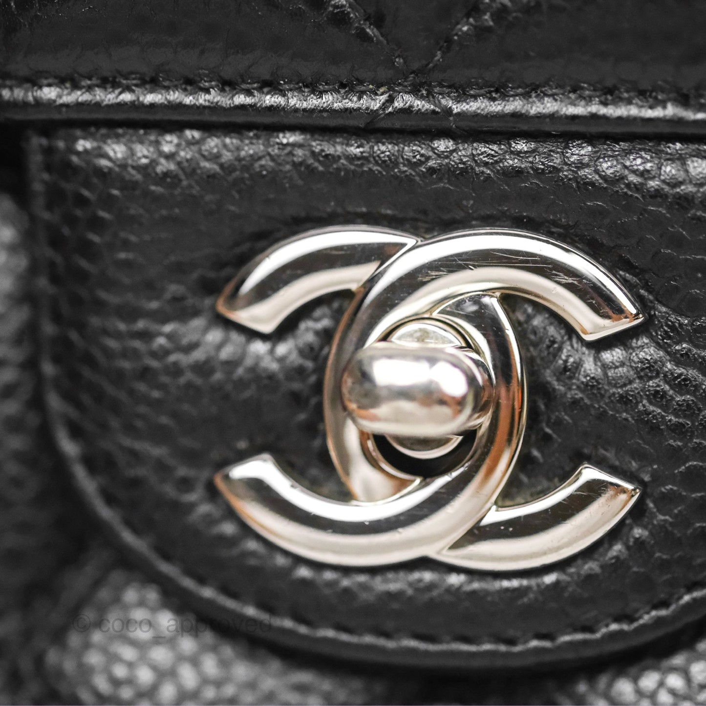 Chanel Small Classic Flap Quilted Black Caviar Silver Hardware