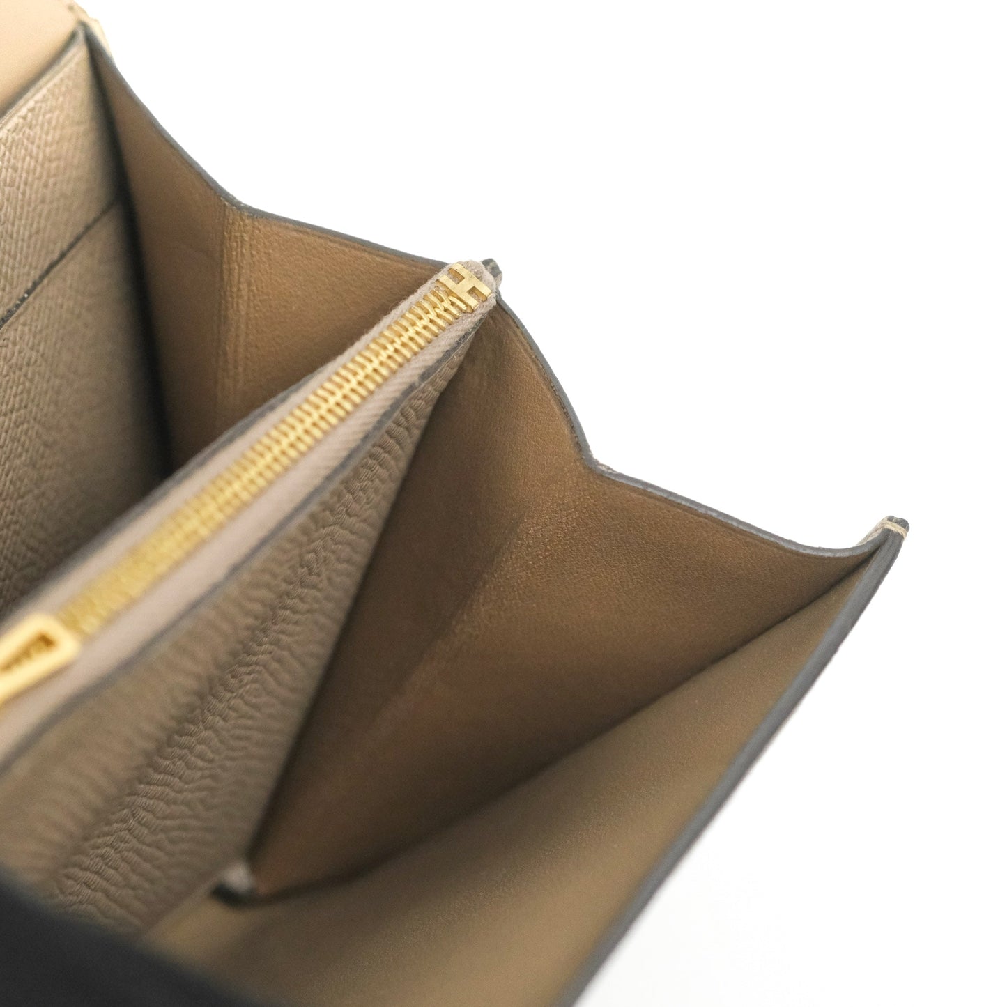 Hermès Constance Short Wallet Gris Asphalt Epsom Rose Gold Hardware