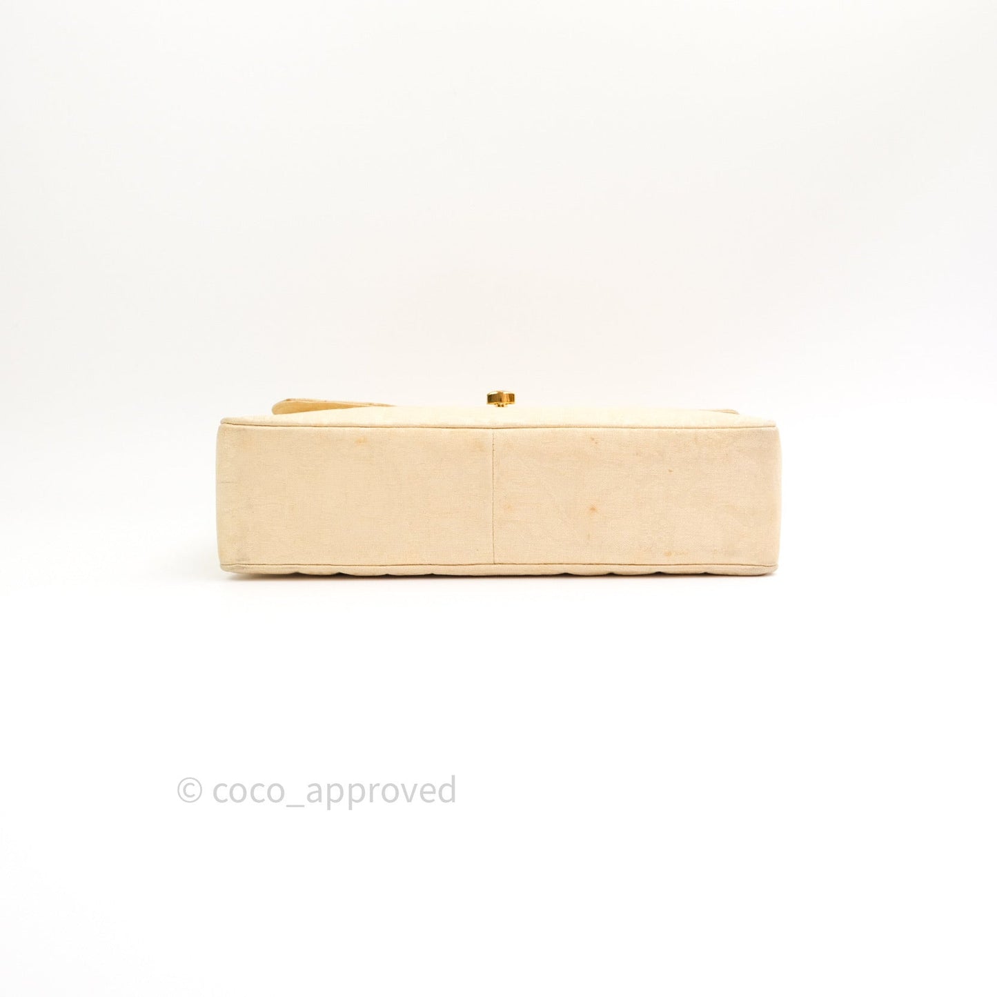 Chanel Vintage XL Jumbo Single Flap Gold Silk 24K Gold Hardware