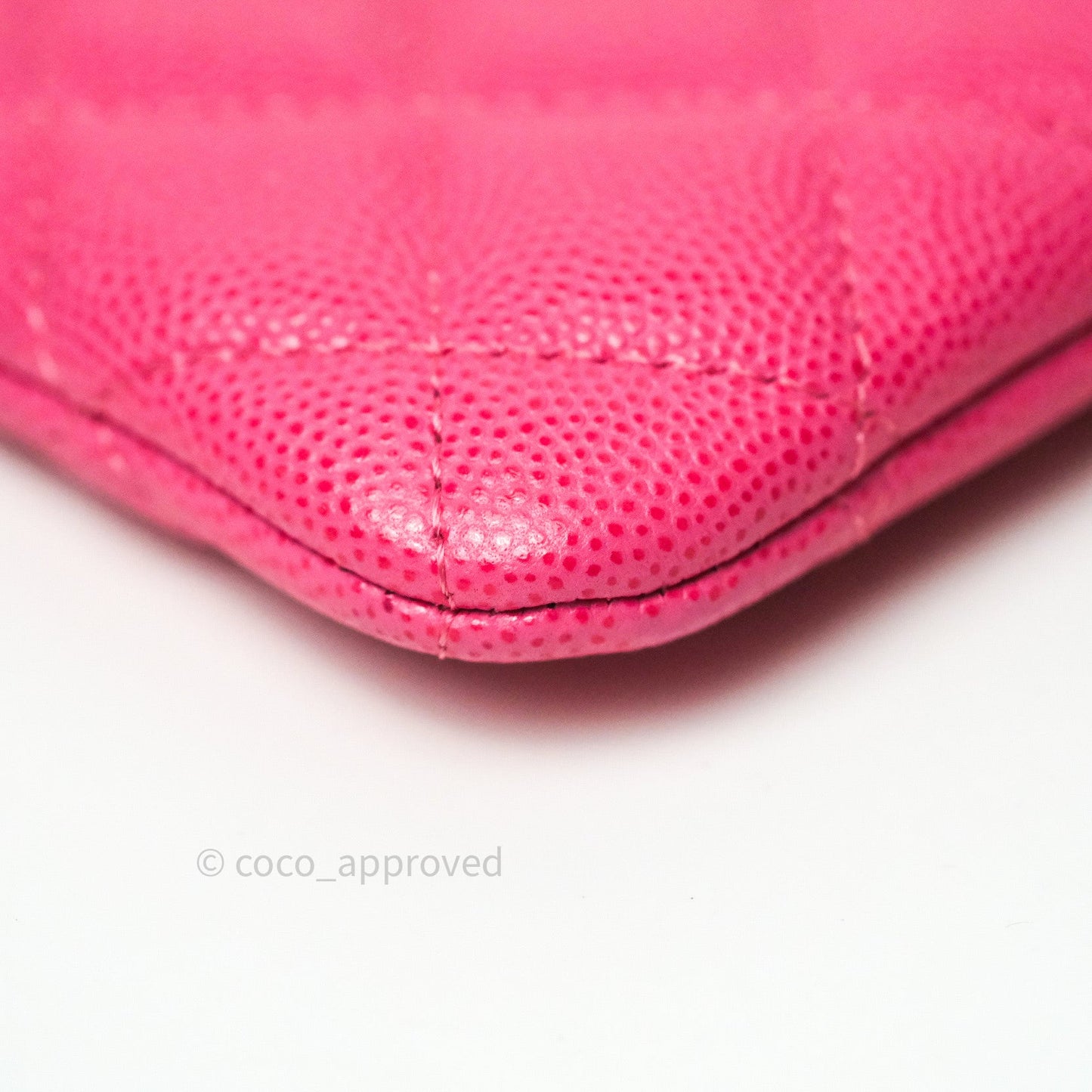 Chanel Quilted Mini O Case Pink Caviar Gold Hardware
