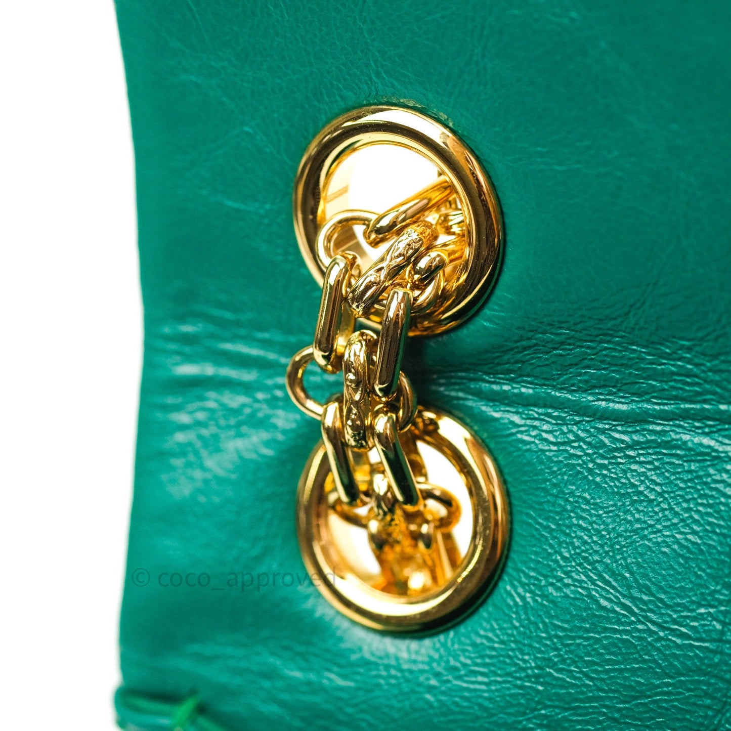 Chanel Mini Reissue 224 Green Aged Calfskin Gold Hardware
