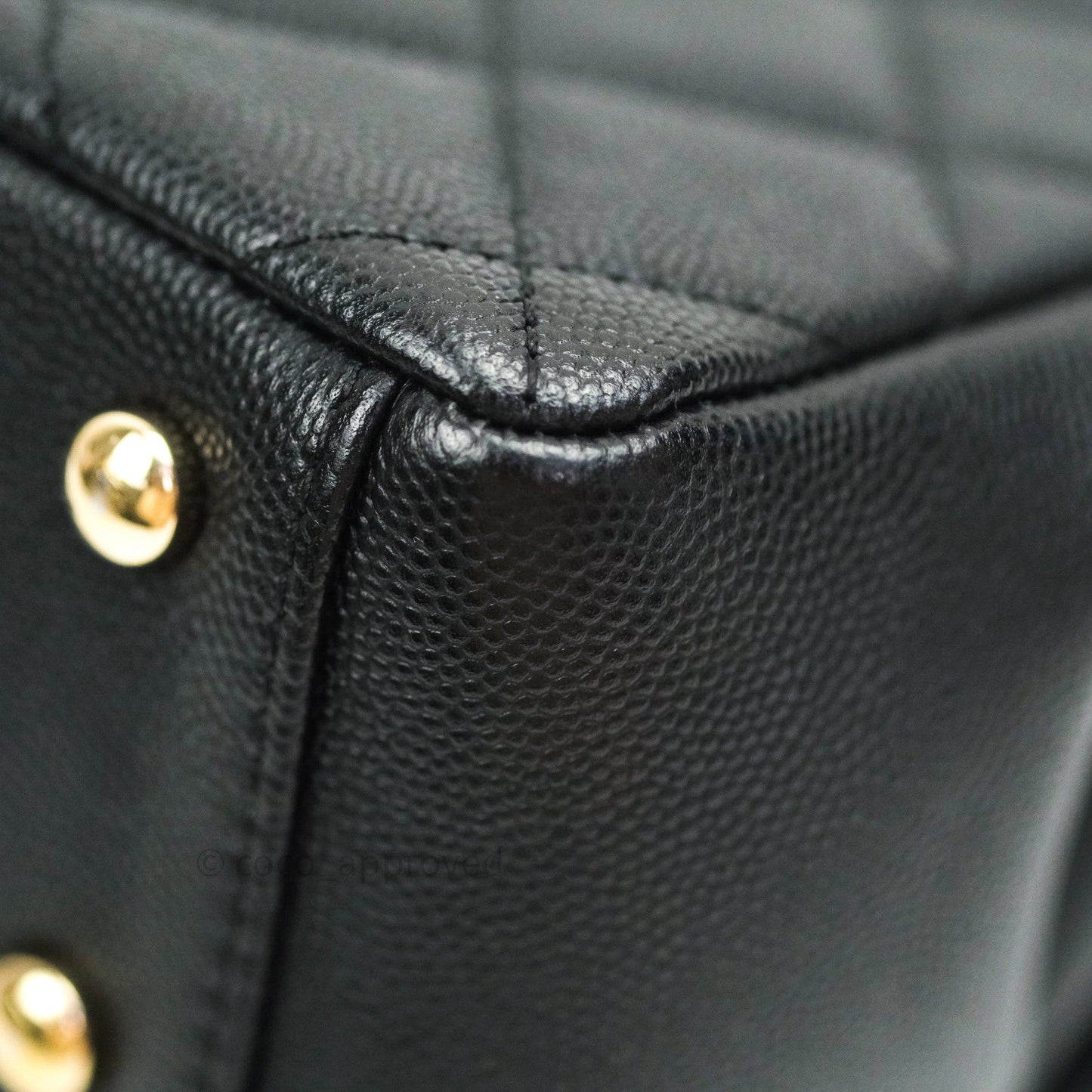 Chanel Quilted Small Business Affinity Flap Black Caviar Light Gold Hardware
