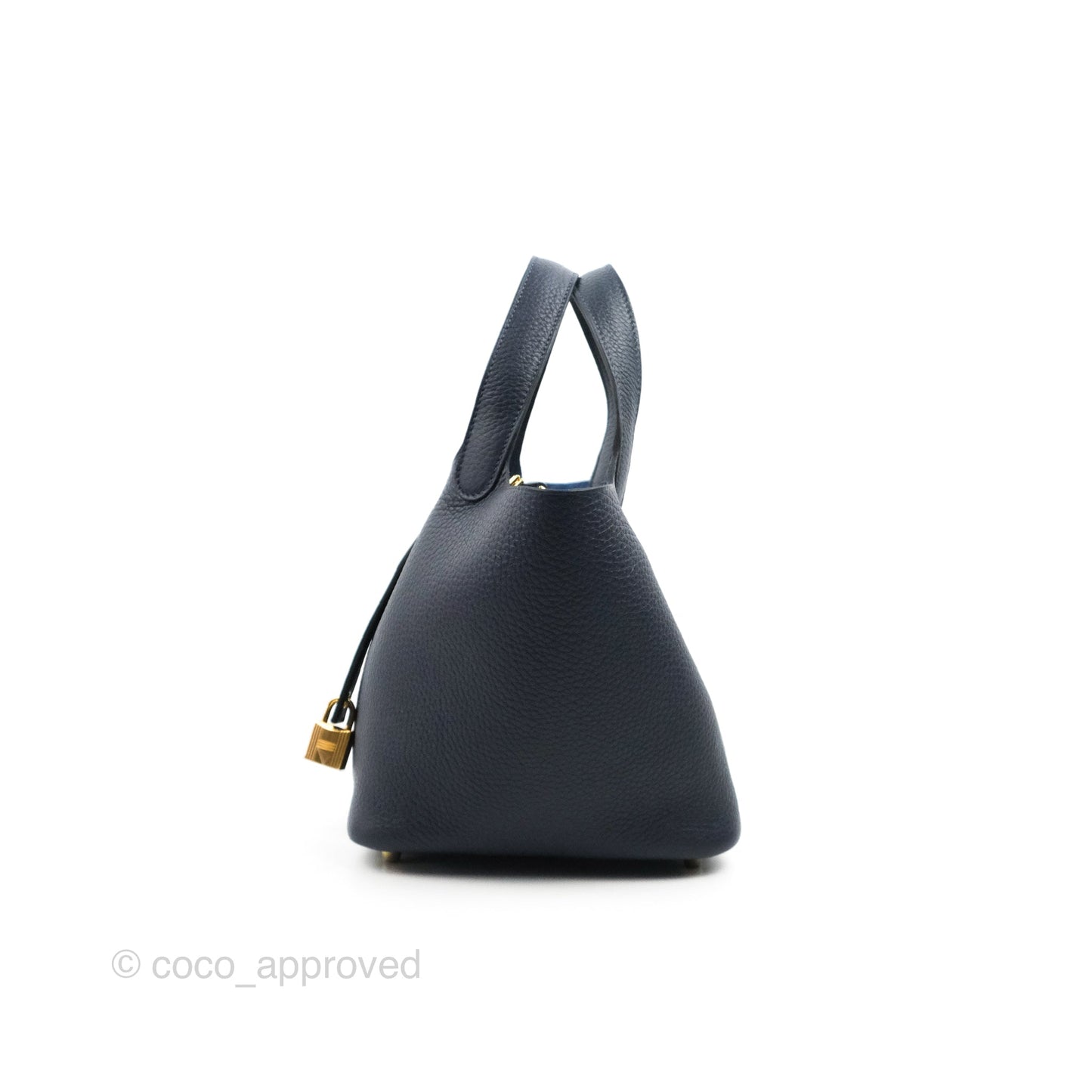 Hermès Picotin 18 PM Bleu Nuit Clemence Gold Hardware