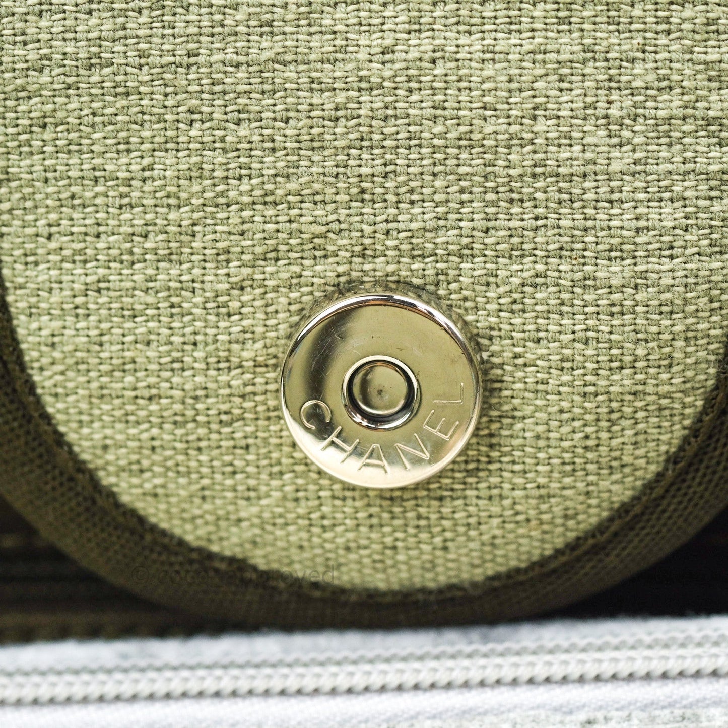 Chanel Canvas Large Deauville Tote Beige
