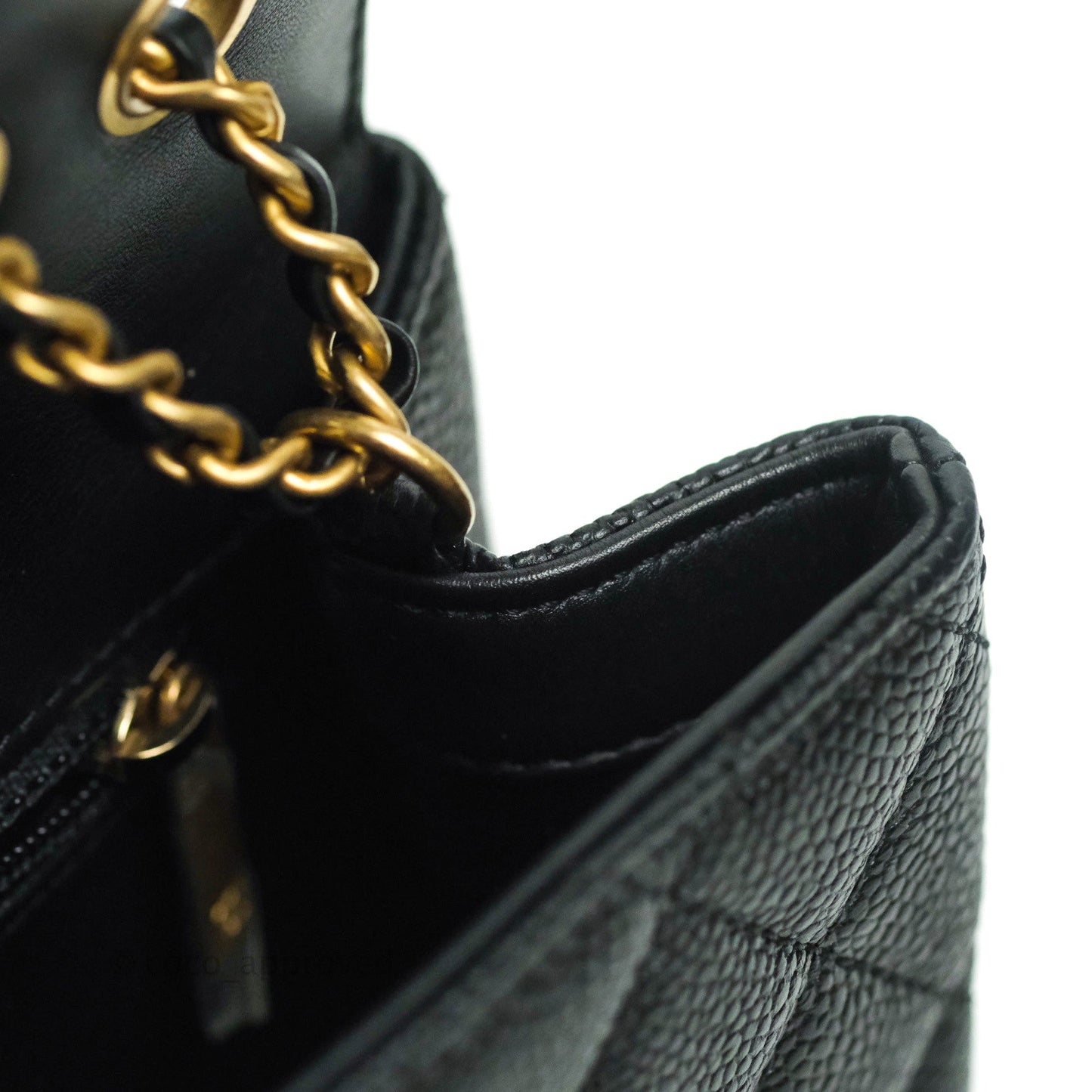 Chanel Quilted Small CC Filigree Flap Black Caviar