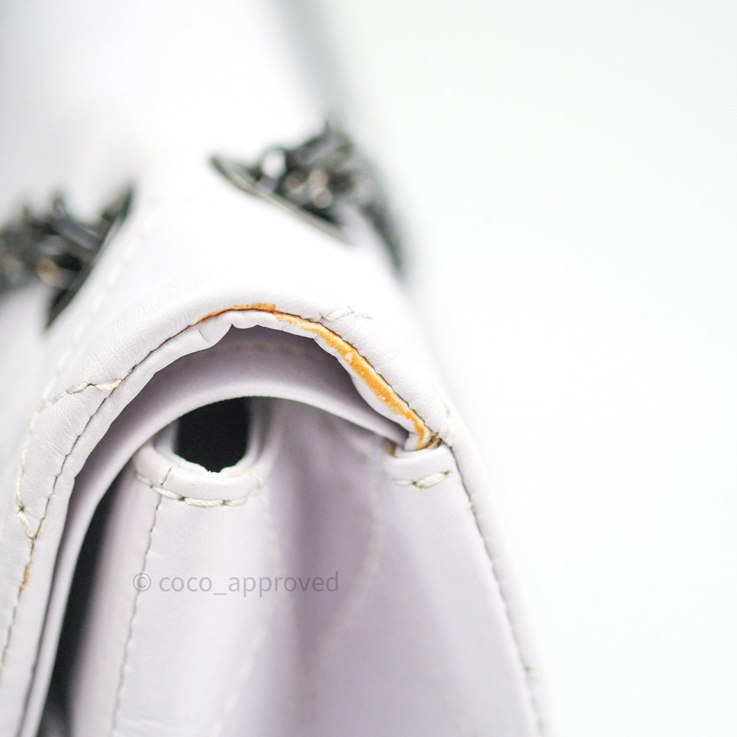 Chanel Reissue Quilted Aged Calfskin White Black Hardware 227