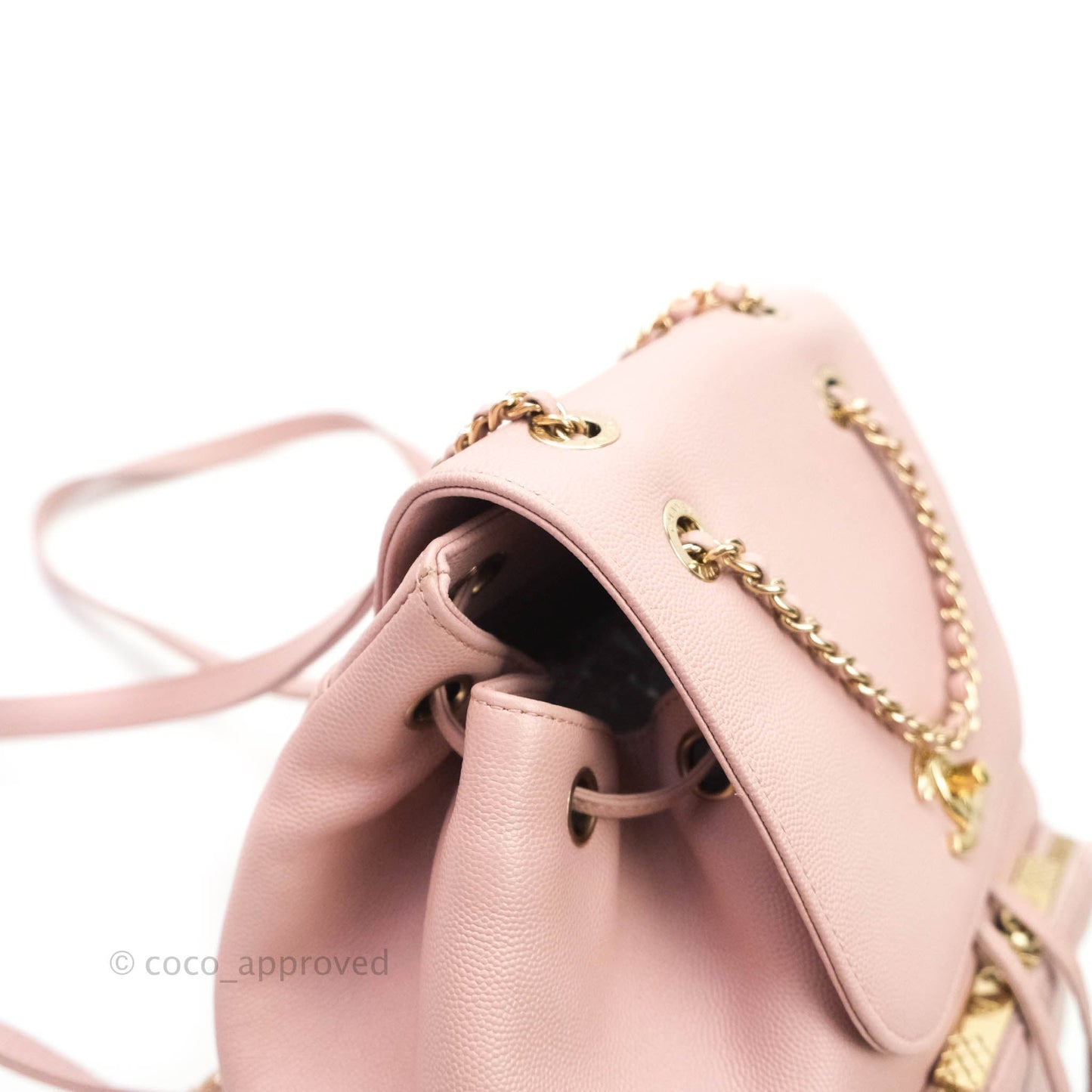 Chanel Quilted Business Affinity Backpack Pink Caviar Gold Hardware