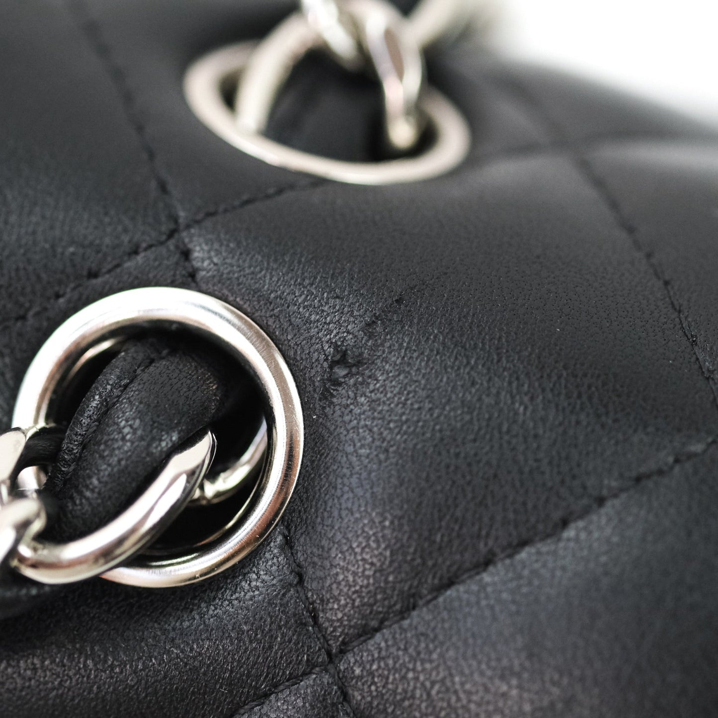 Chanel Jumbo Double Flap Black Lambskin Silver Hardware⁣⁣