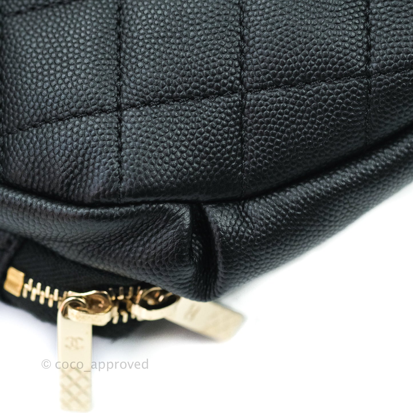 Chanel Quilted Business Affinity Waist Belt Bag Black Caviar Gold Hardware