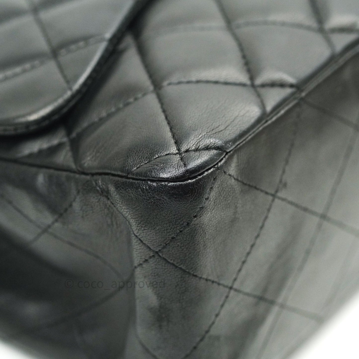 Chanel Jumbo Single Flap Black Lambskin Silver Hardware⁣⁣