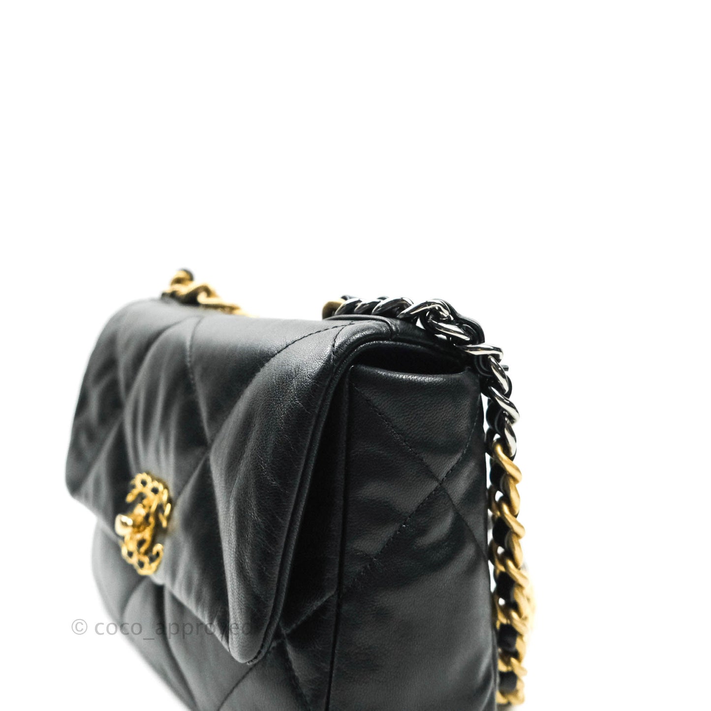 Chanel 19 Small Black Goatskin Mixed Hardware