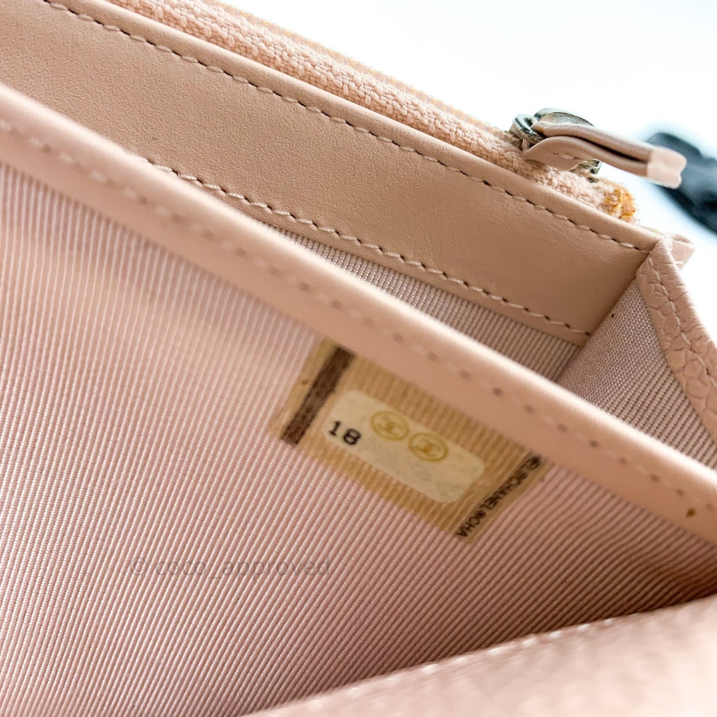 Chanel Sakura Pink Caviar Silver Hardware Long Wallet