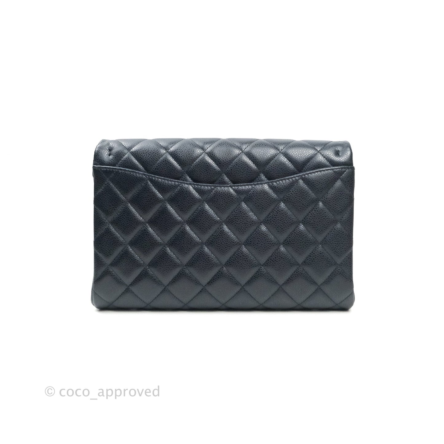 Chanel Quilted Clutch with Chain Dark Navy Ruthenium Hardware