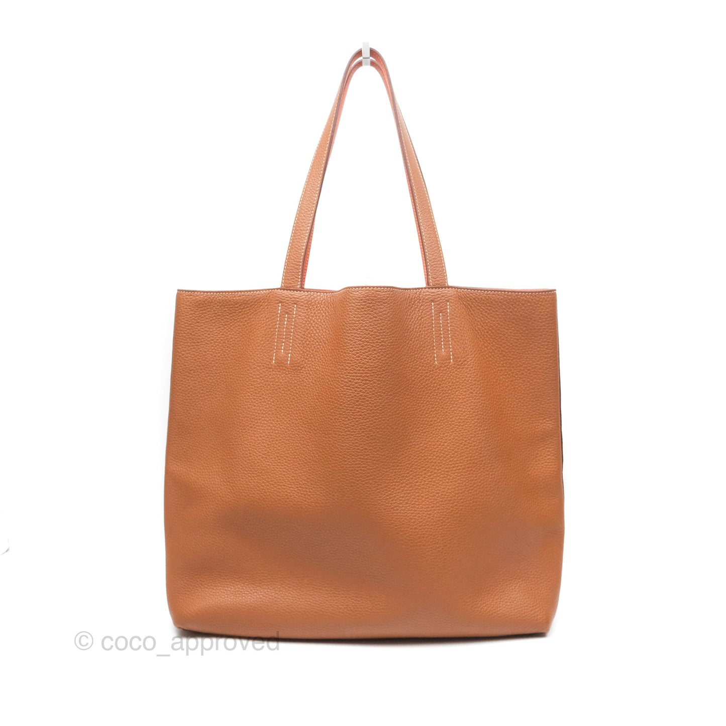 Hermès Double Sens Tote 36 Gold/ Orange Clemence