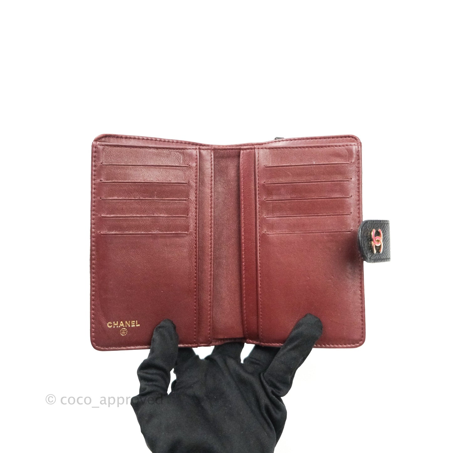 Chanel Timeless Black Caviar Wallet Gold Hardware