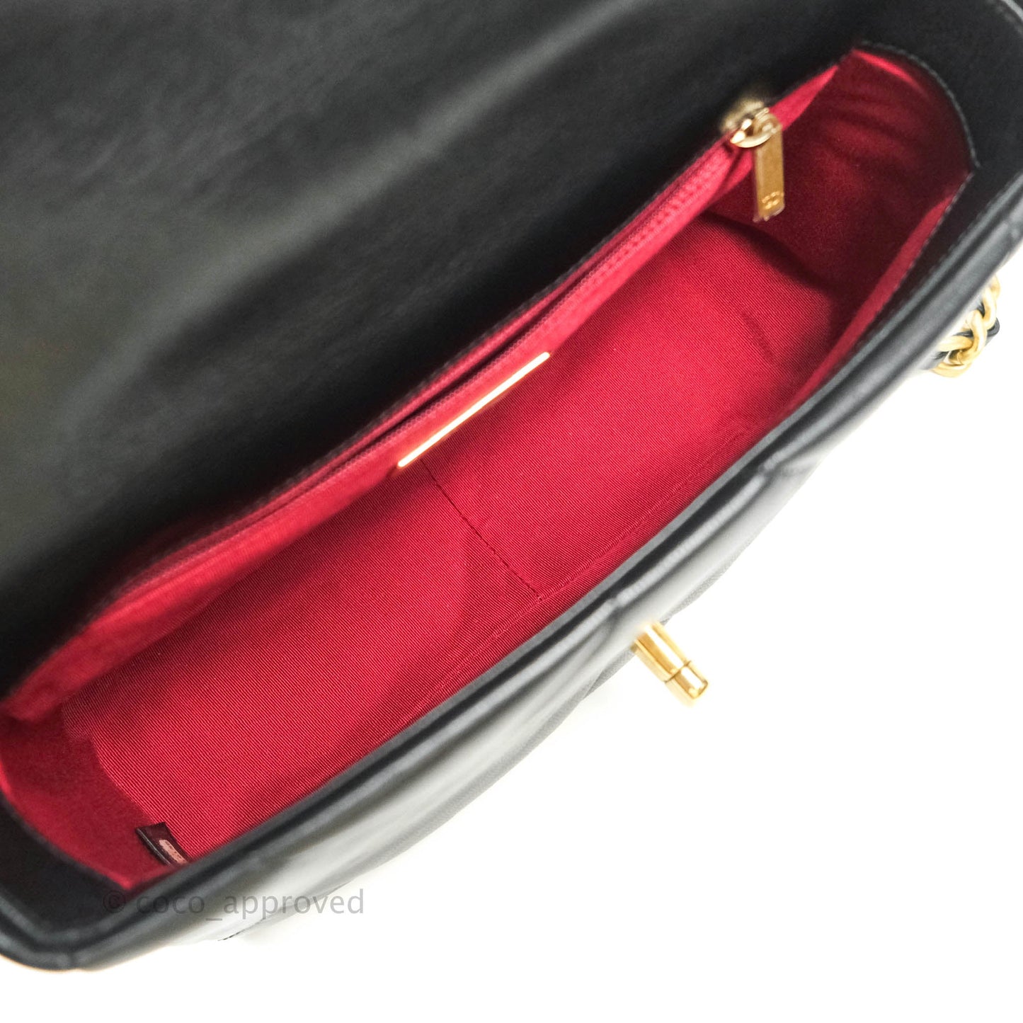 Chanel 19 Small Black Goatskin Mixed Hardware