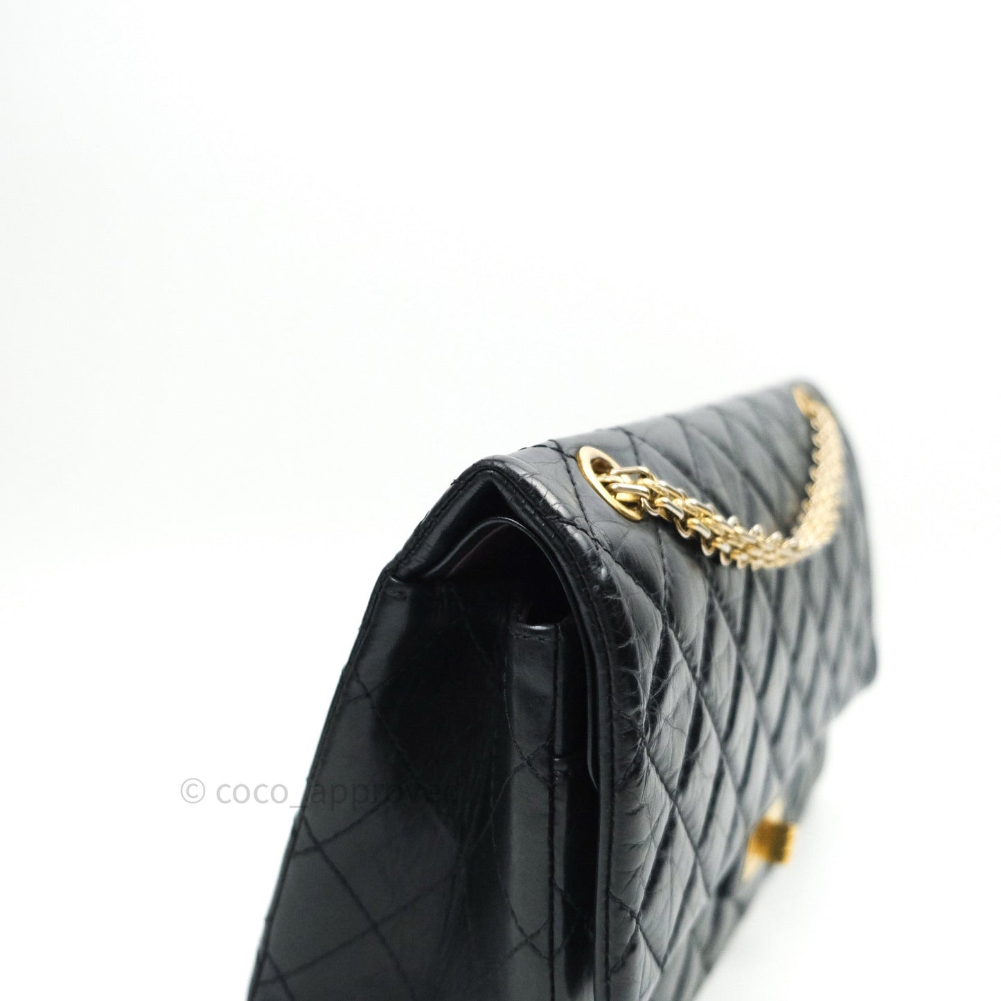 Chanel Reissue Quilted Aged Calfskin Black Gold Hardware 226