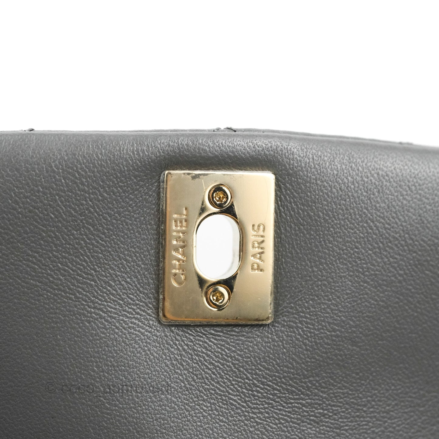 Chanel Quilted Small Duma Drawstring Backpack Grey Lambskin Gold Hardware 22A