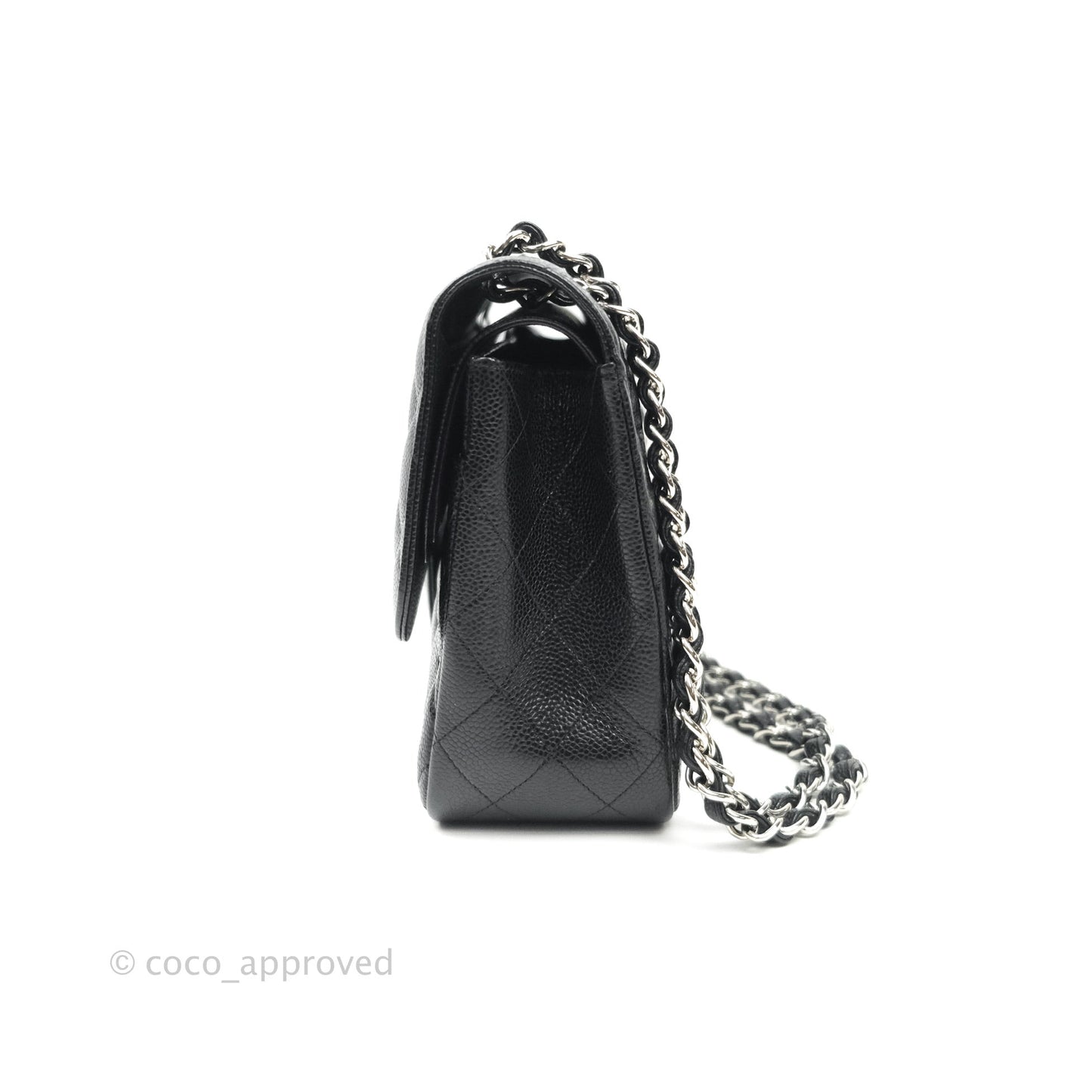Chanel Jumbo Double Flap Black Caviar Silver Hardware⁣⁣