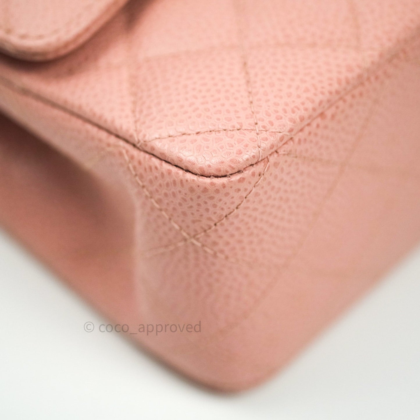 Chanel Classic M/L Medium Double Flap Bag Pink Caviar 24K Gold Hardware