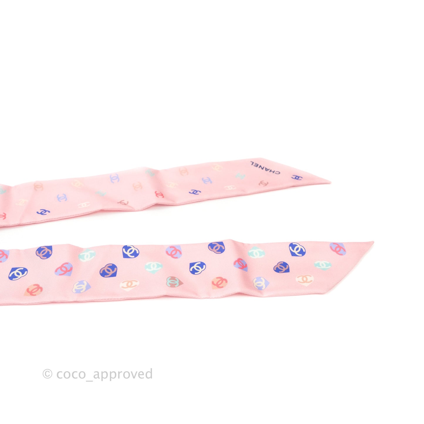 Chanel CC Silk Twilly in Pink