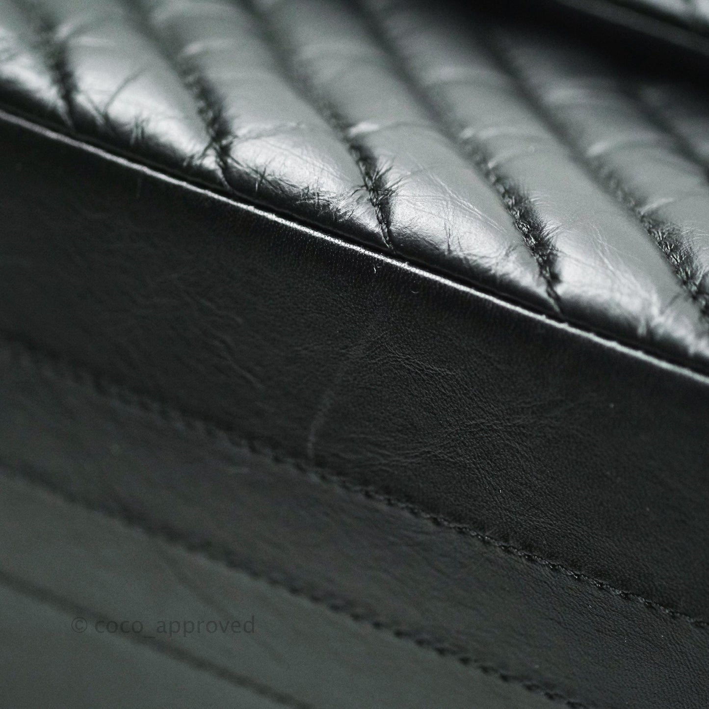 Chanel Reissue Chevron Aged Calfskin So Black Hardware 226