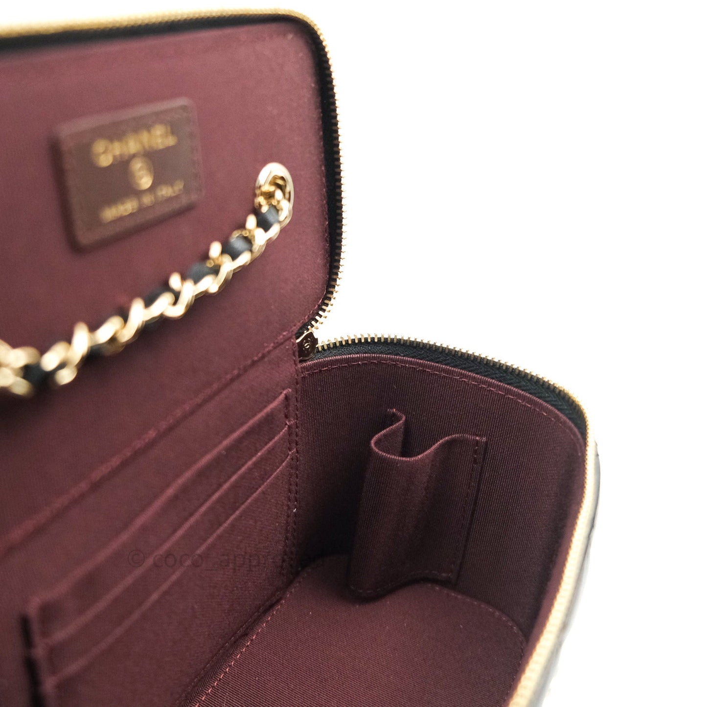 Chanel Vanity Rectangular Classic Black Lambskin Gold Hardware