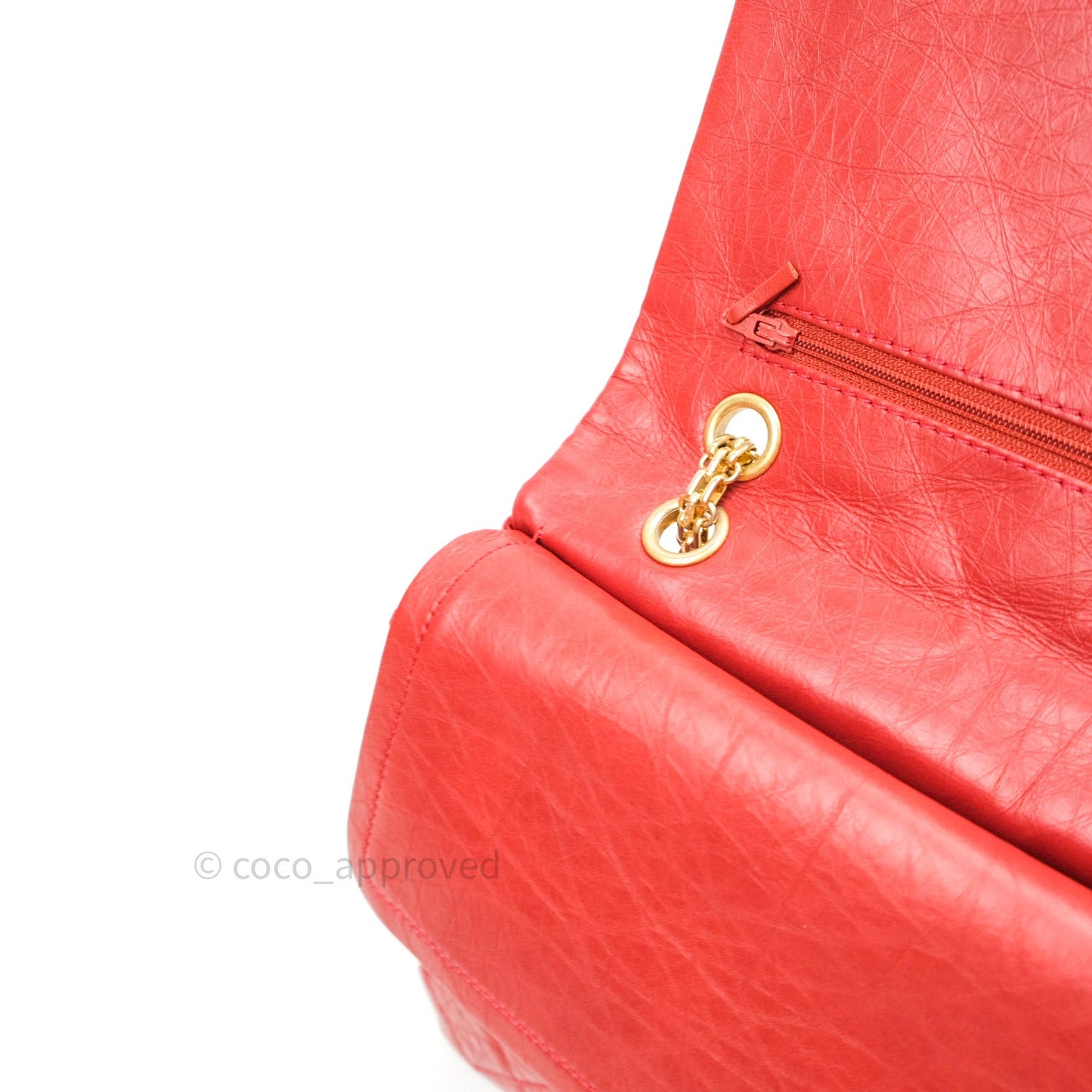 Chanel Reissue Quilted Aged Calfskin Coral Red Ruthenium Hardware 227