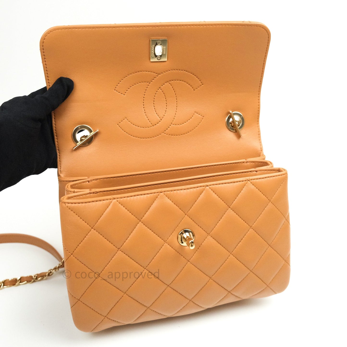 Chanel Trendy CC Small Black Lambskin Gold Hardware
