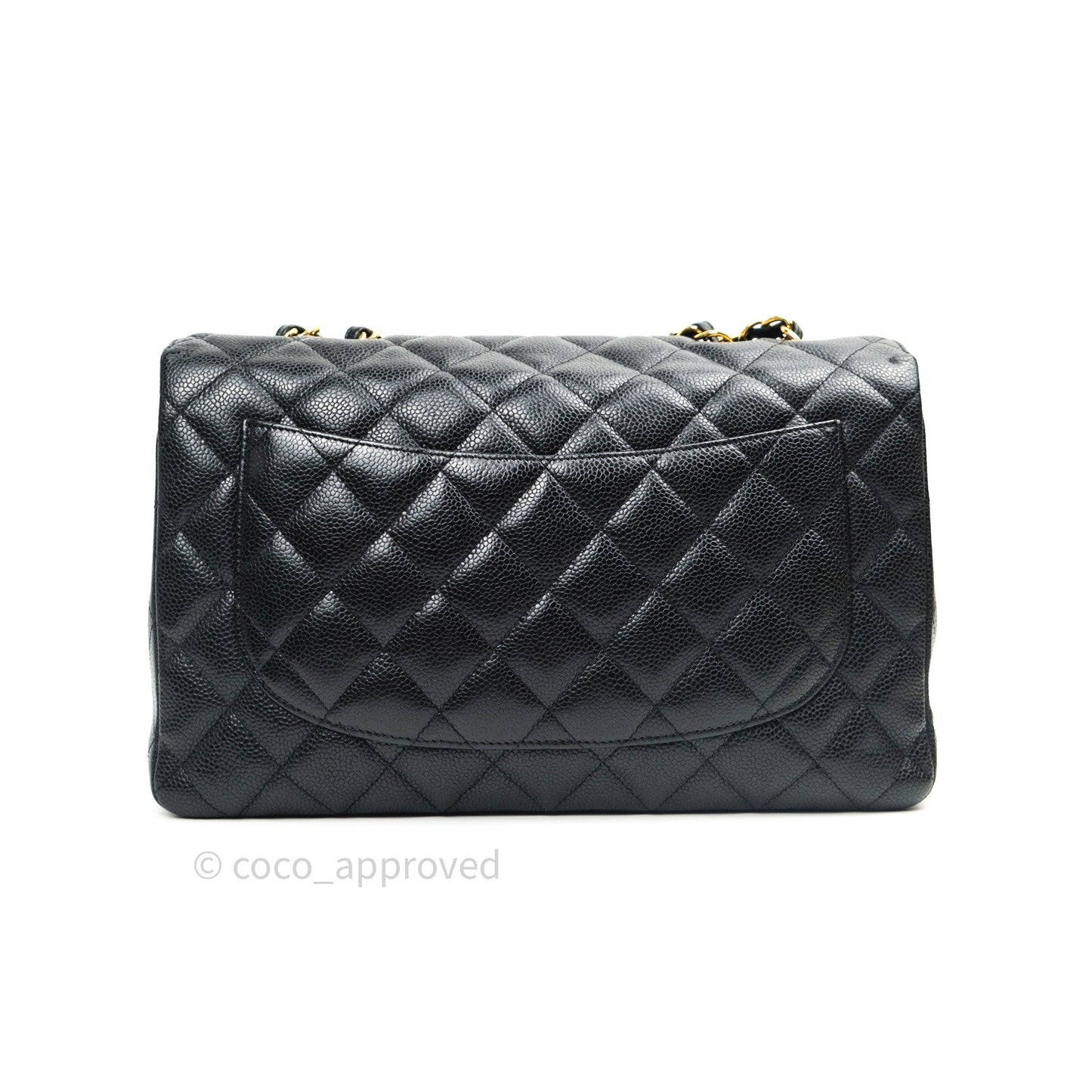 Chanel Jumbo Single Flap Black Caviar Gold Hardware⁣⁣