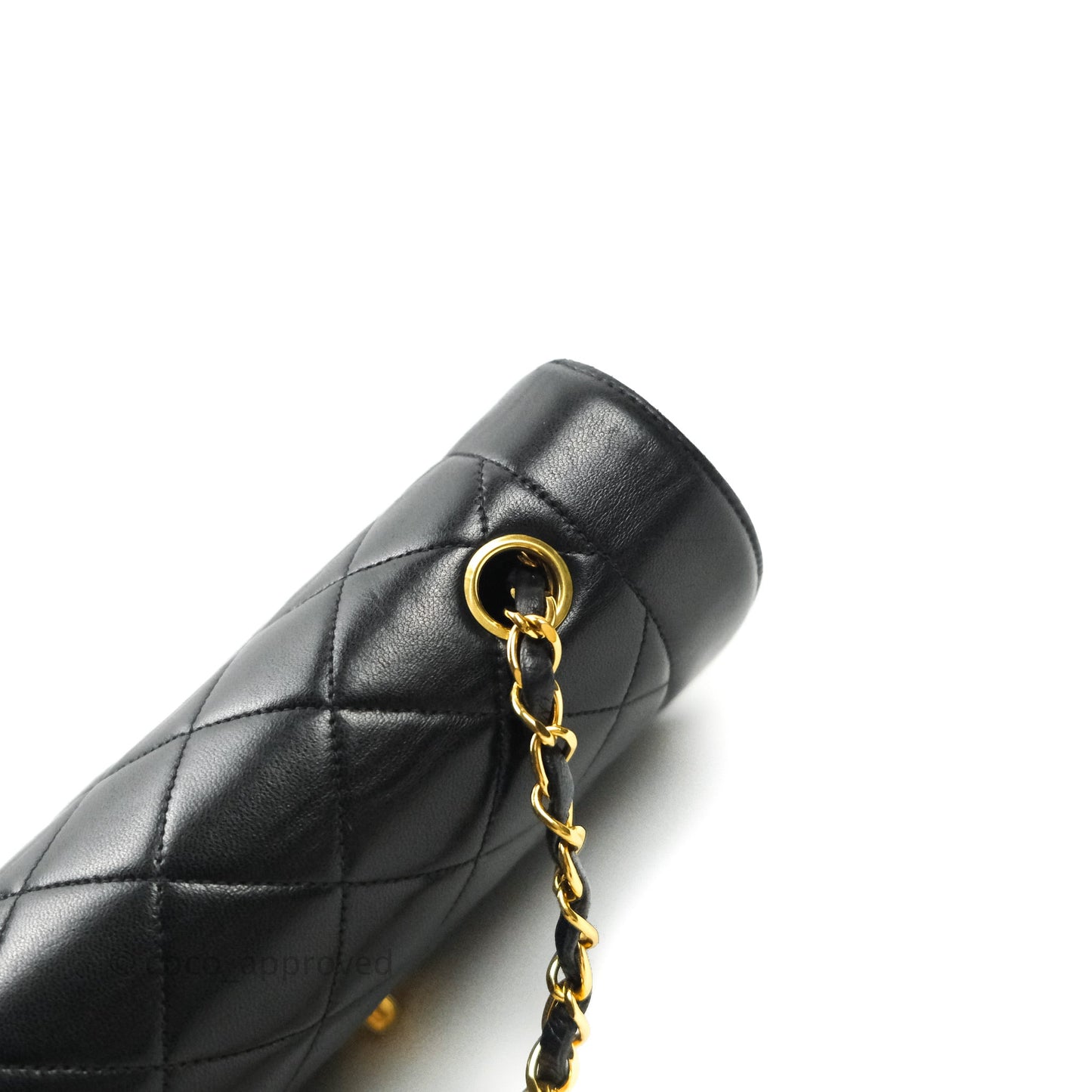 Chanel Black Quilted Lambskin Medium Vintage Classic Diana Flap Bag