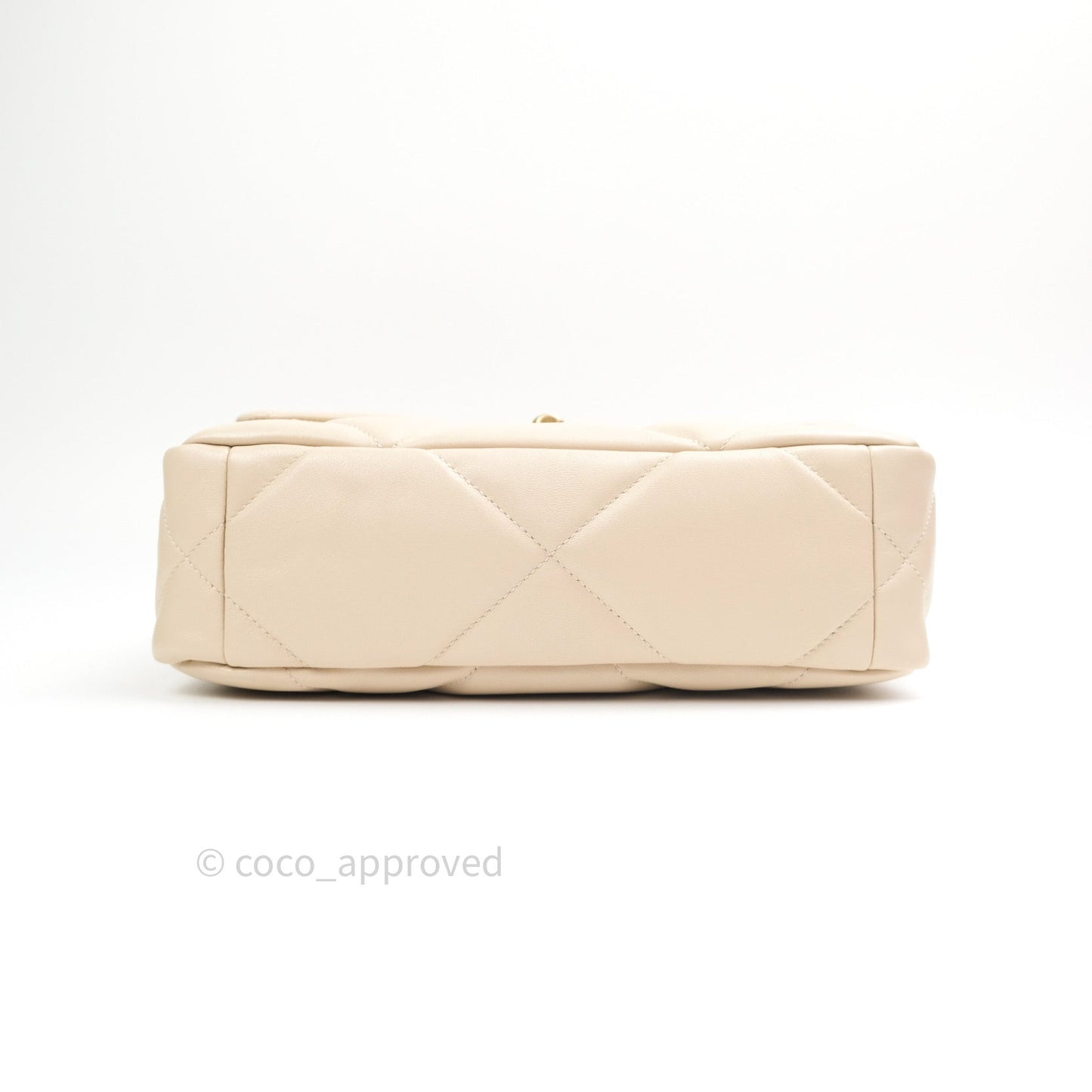 Chanel 19 Small Beige Goatskin Mixed Hardware