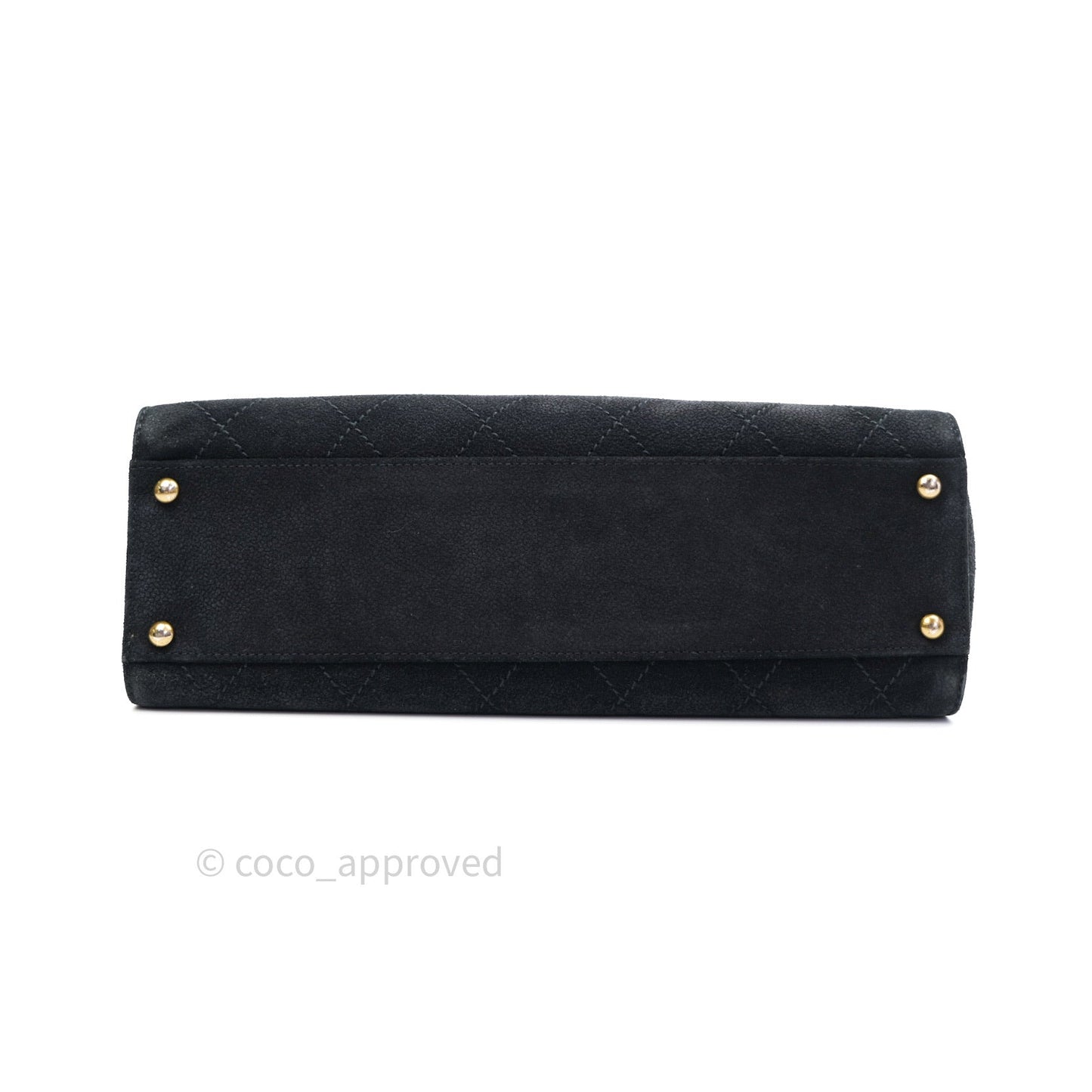 Chanel Vintage Tote Bag Black Gold Hardware