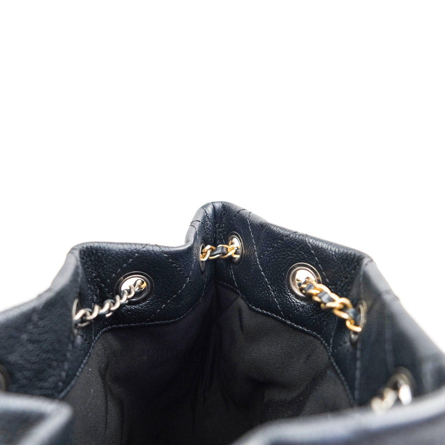 Chanel Gabrielle Backpack Black Goatskin Ombre Small Black