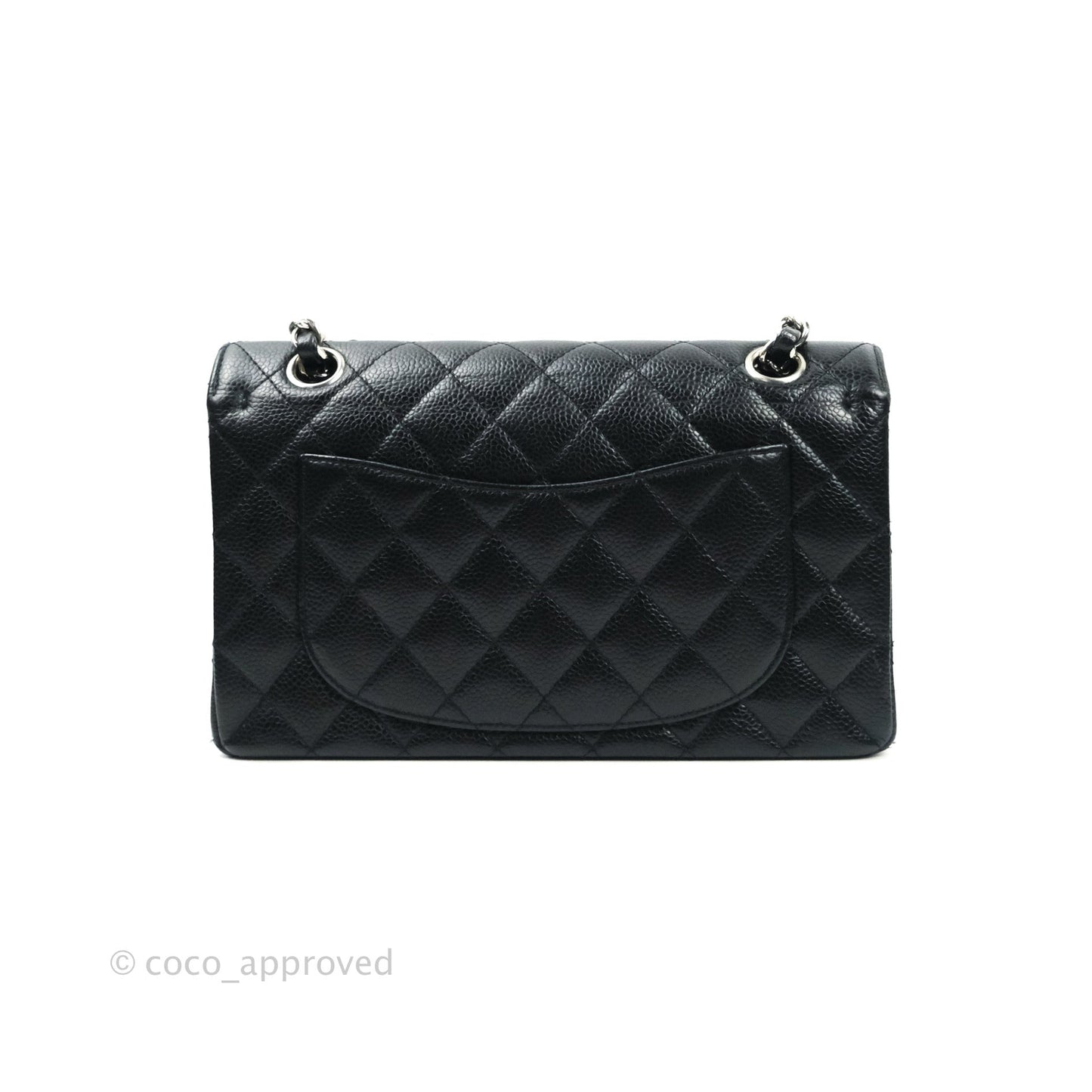 Chanel Classic Small S/M Flap Black Caviar Silver Hardware