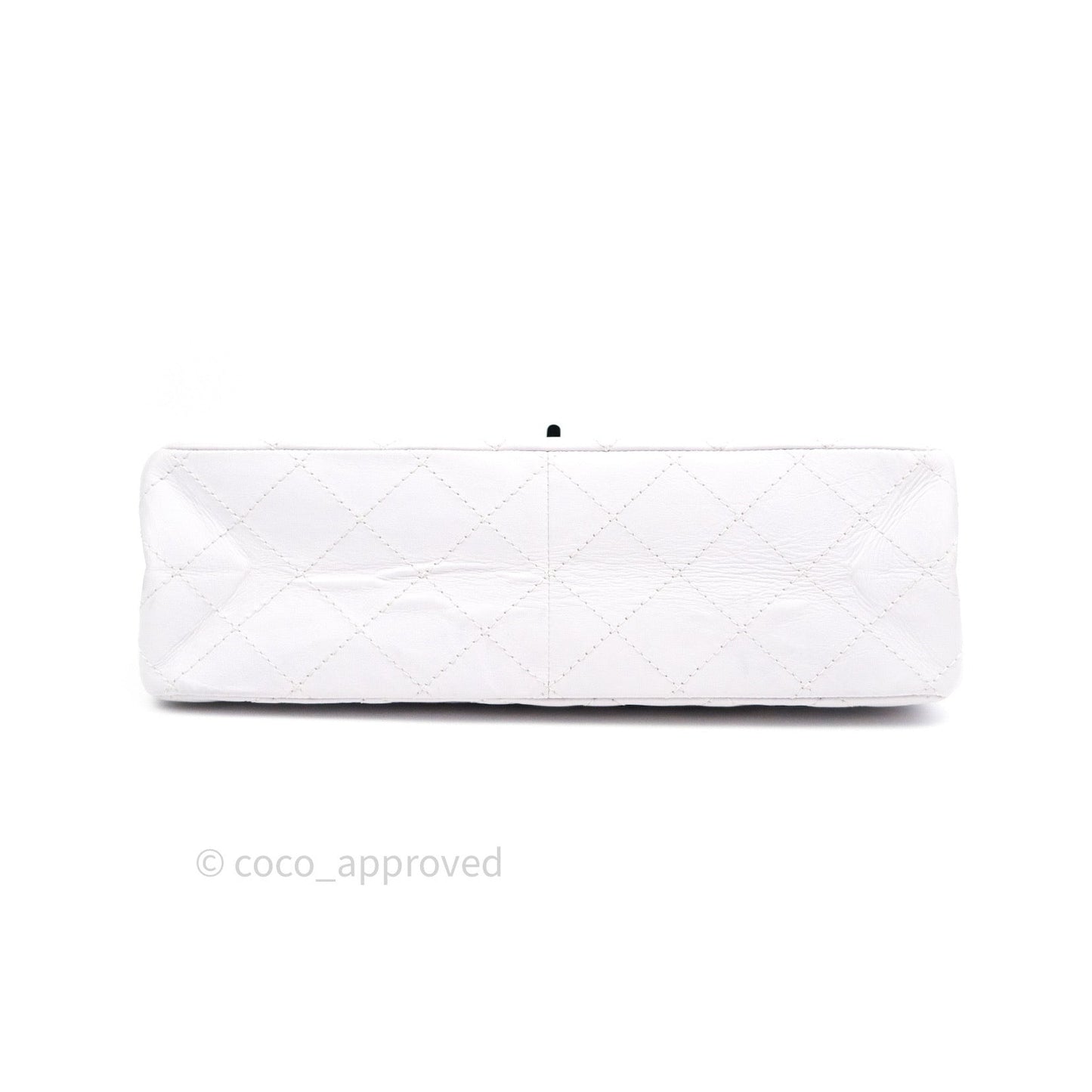 Chanel Reissue Quilted Aged Calfskin White Black Hardware 227