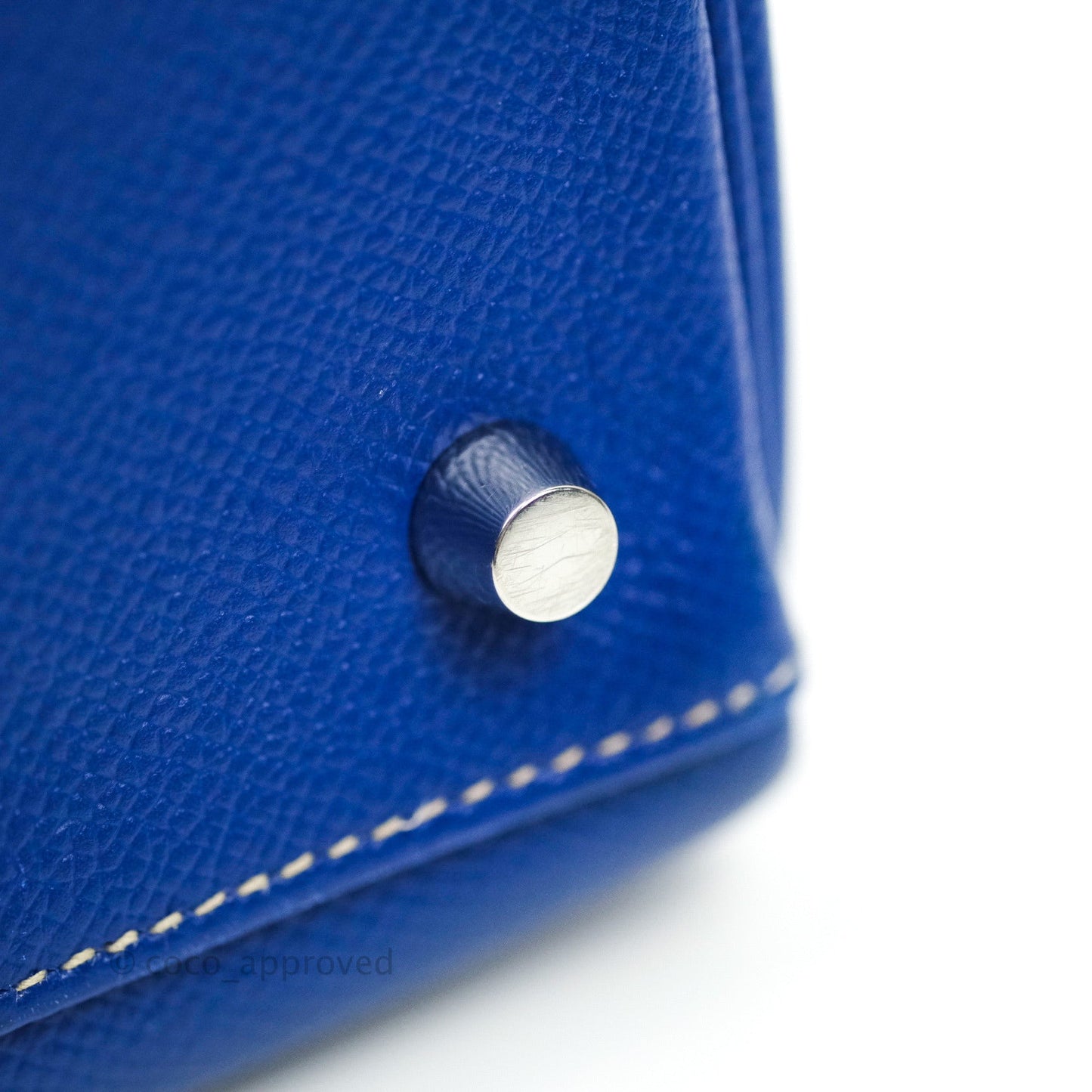 Hermès Kelly 32 Bleu Electrique Epsom Palladium Hardware