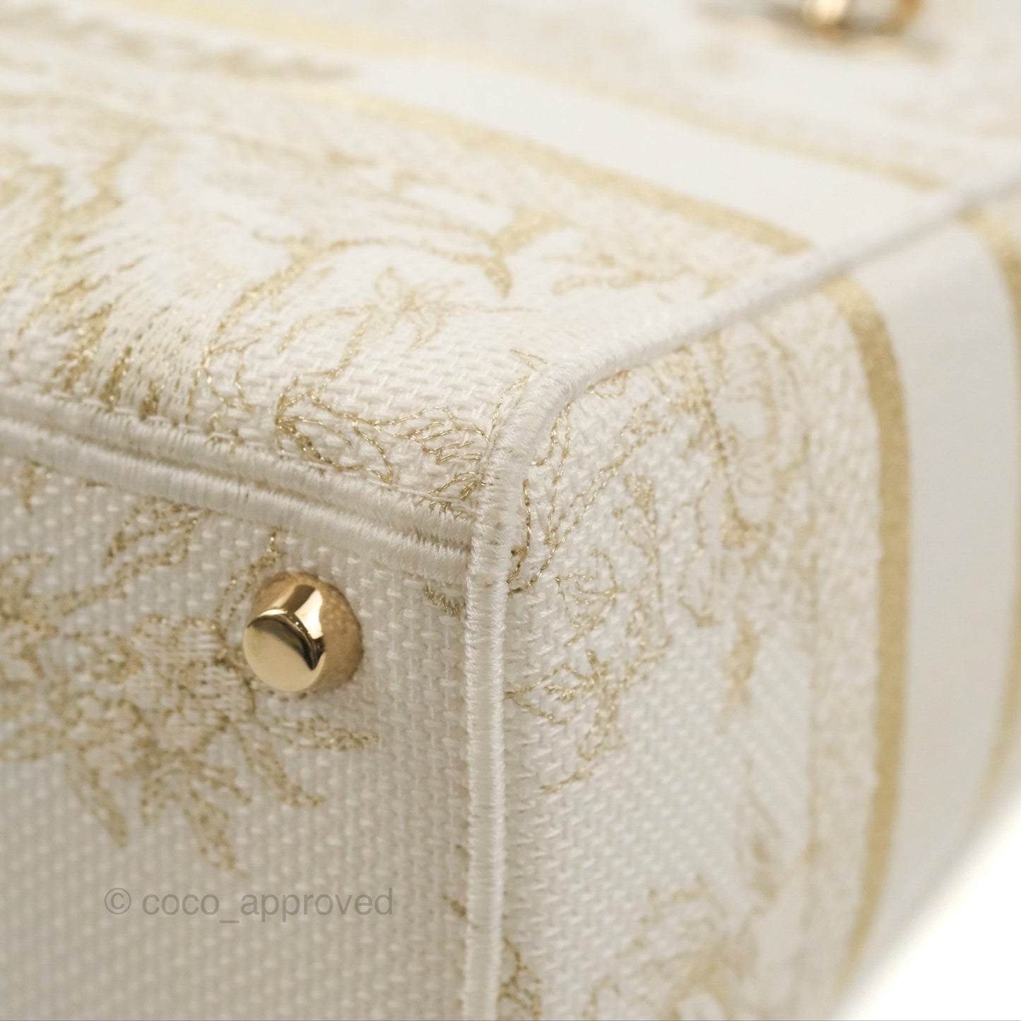 Christian Dior Medium Lady D-Lite Bag Dior Jardin d'Hiver Embroidery White