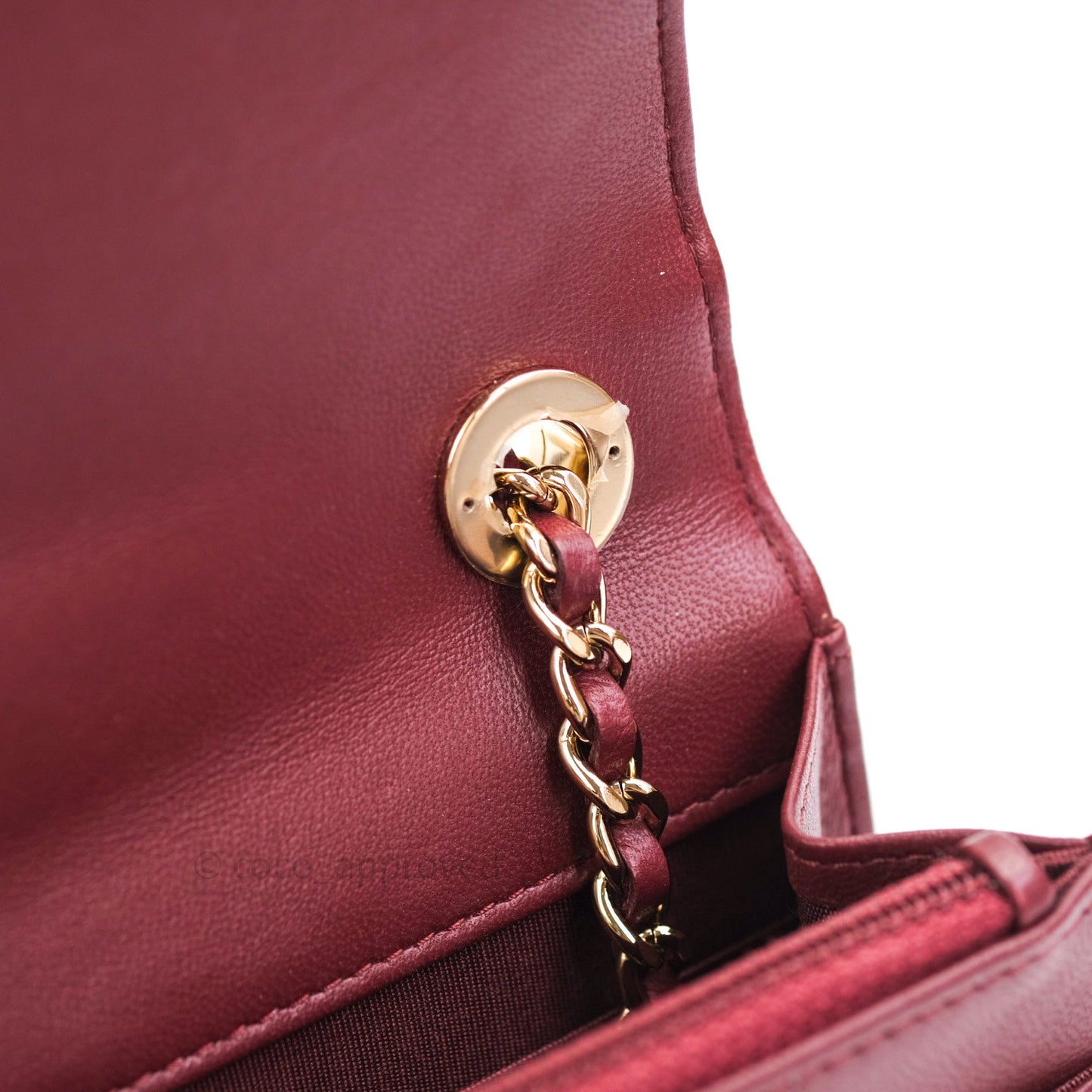 Chanel Trendy CC WOC Wallet on Chain Burgundy Lambskin Gold Hardware