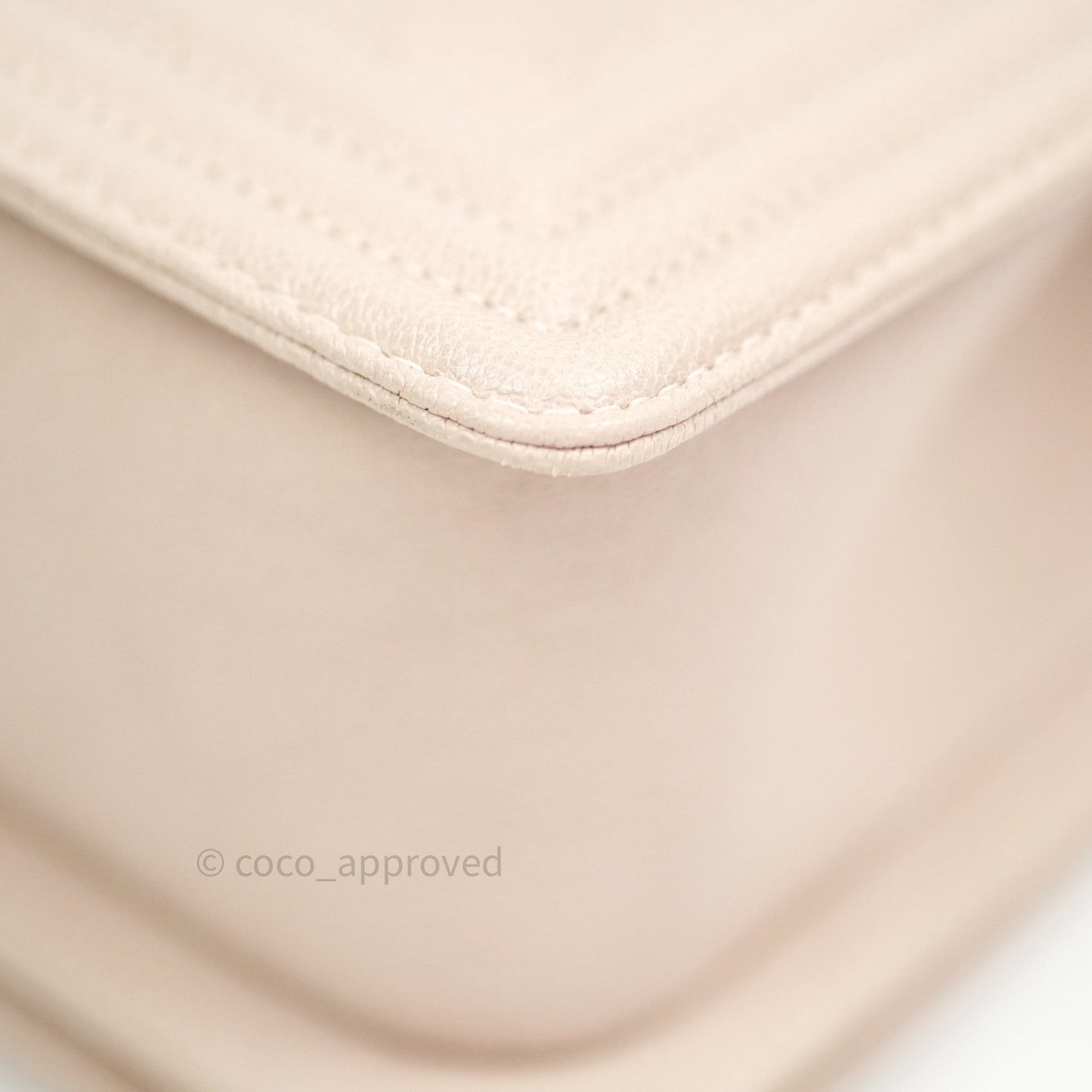 Chanel Quilted Medium Caviar Boy Flap Light Beige Light Gold Hardware