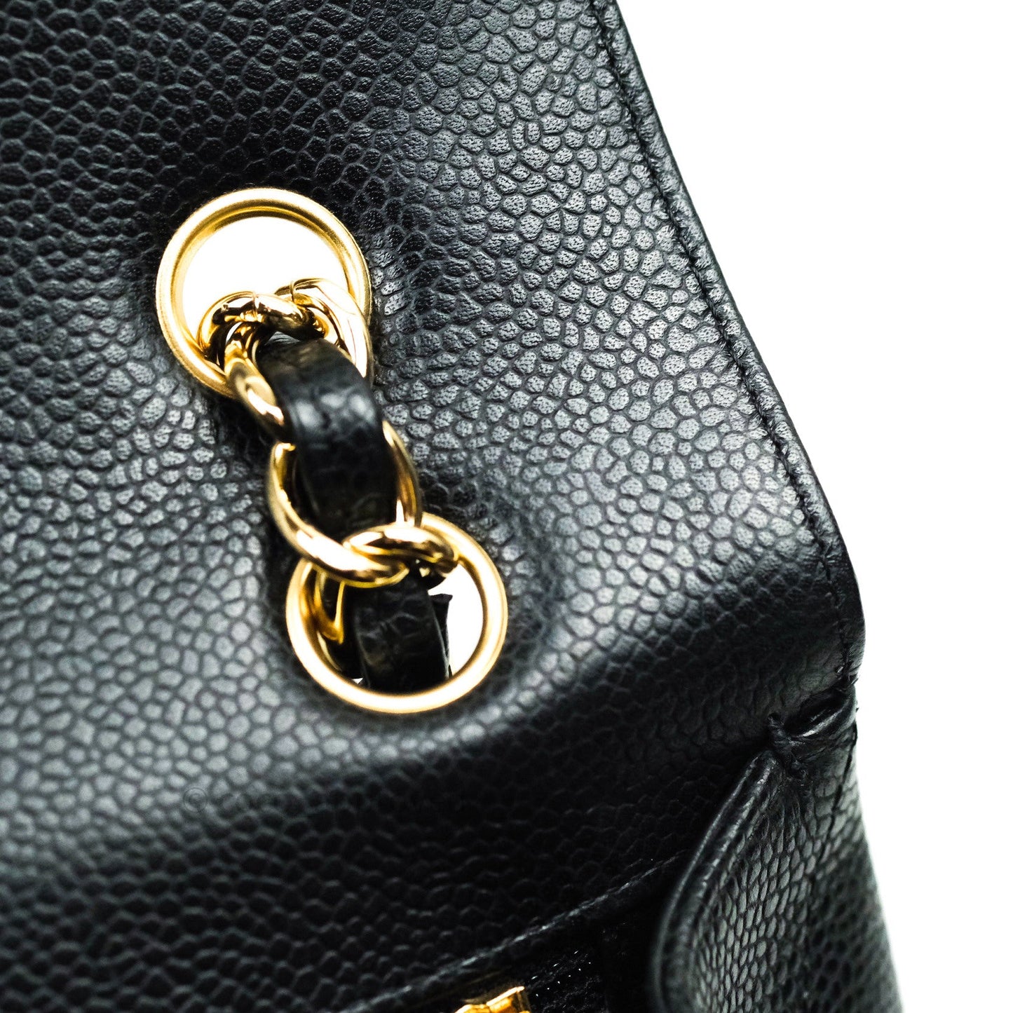 Chanel Classic Maxi Single Flap Quilted Black Caviar Gold Hardware