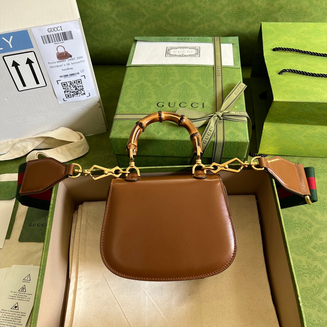 Luxury Gucci Small Top Handle Bag With Bamboo