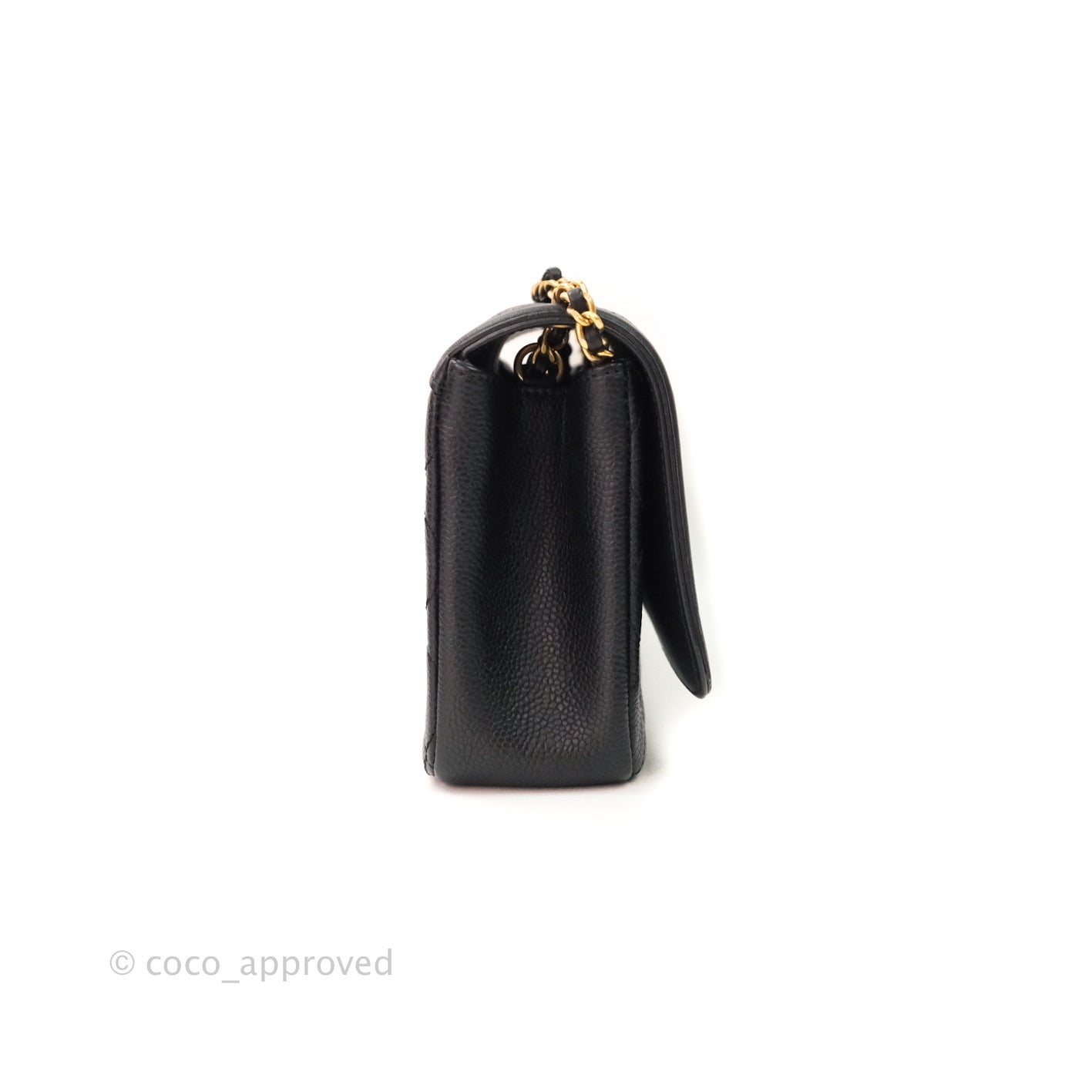 Chanel Quilted Small CC Filigree Flap Black Caviar