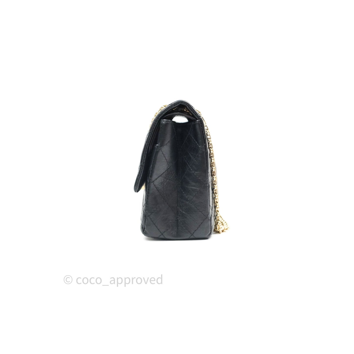 Chanel Reissue Quilted Aged Calfskin Black Gold Hardware 226