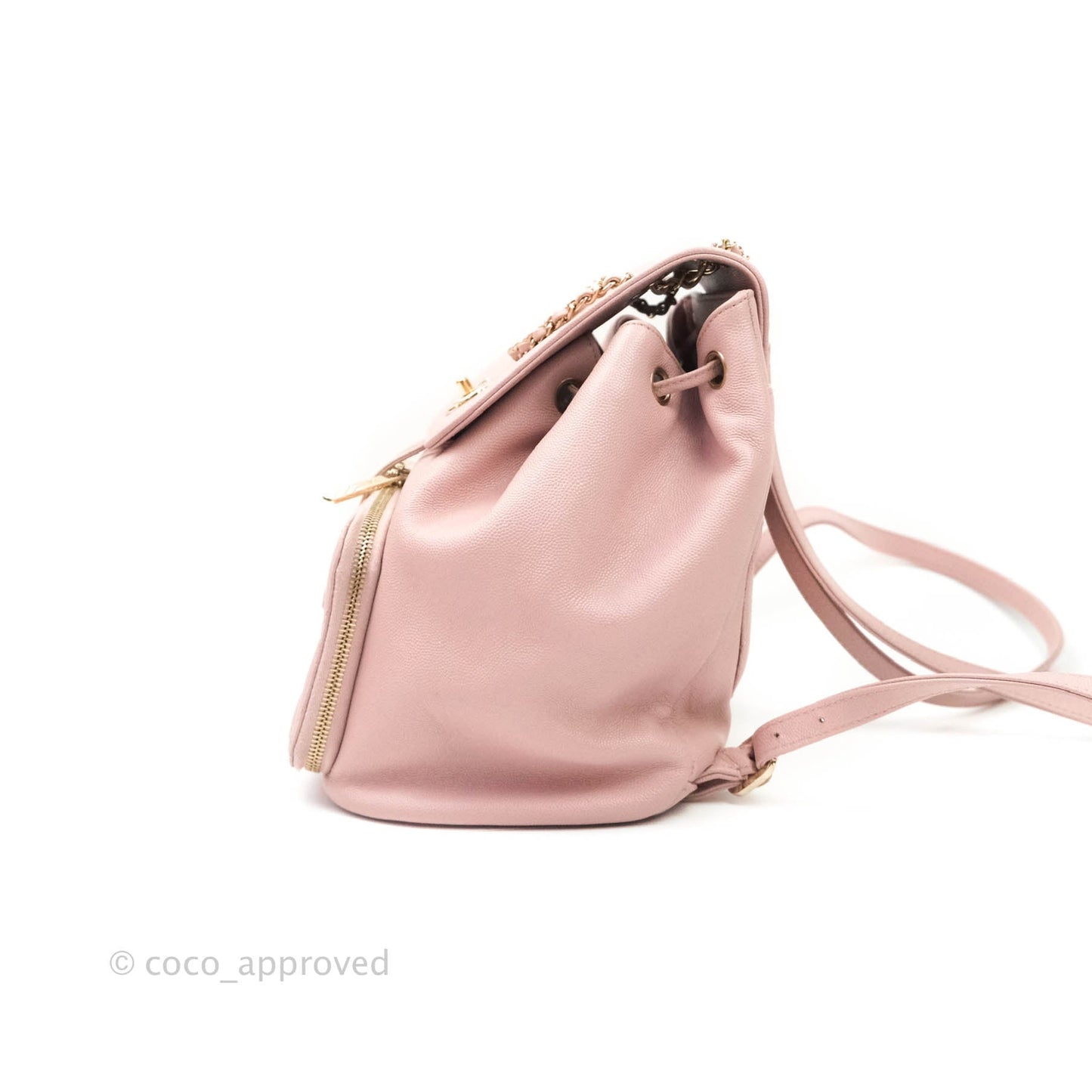 Chanel Quilted Business Affinity Backpack Pink Caviar Gold Hardware