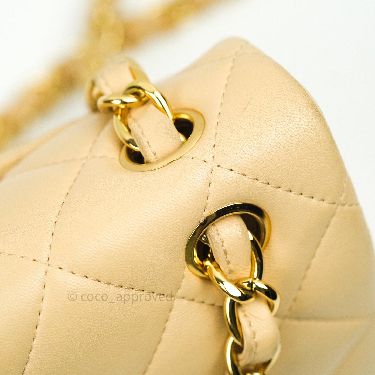 Chanel Classic Jumbo Double Flap Beige Lambskin Gold Hardware⁣⁣