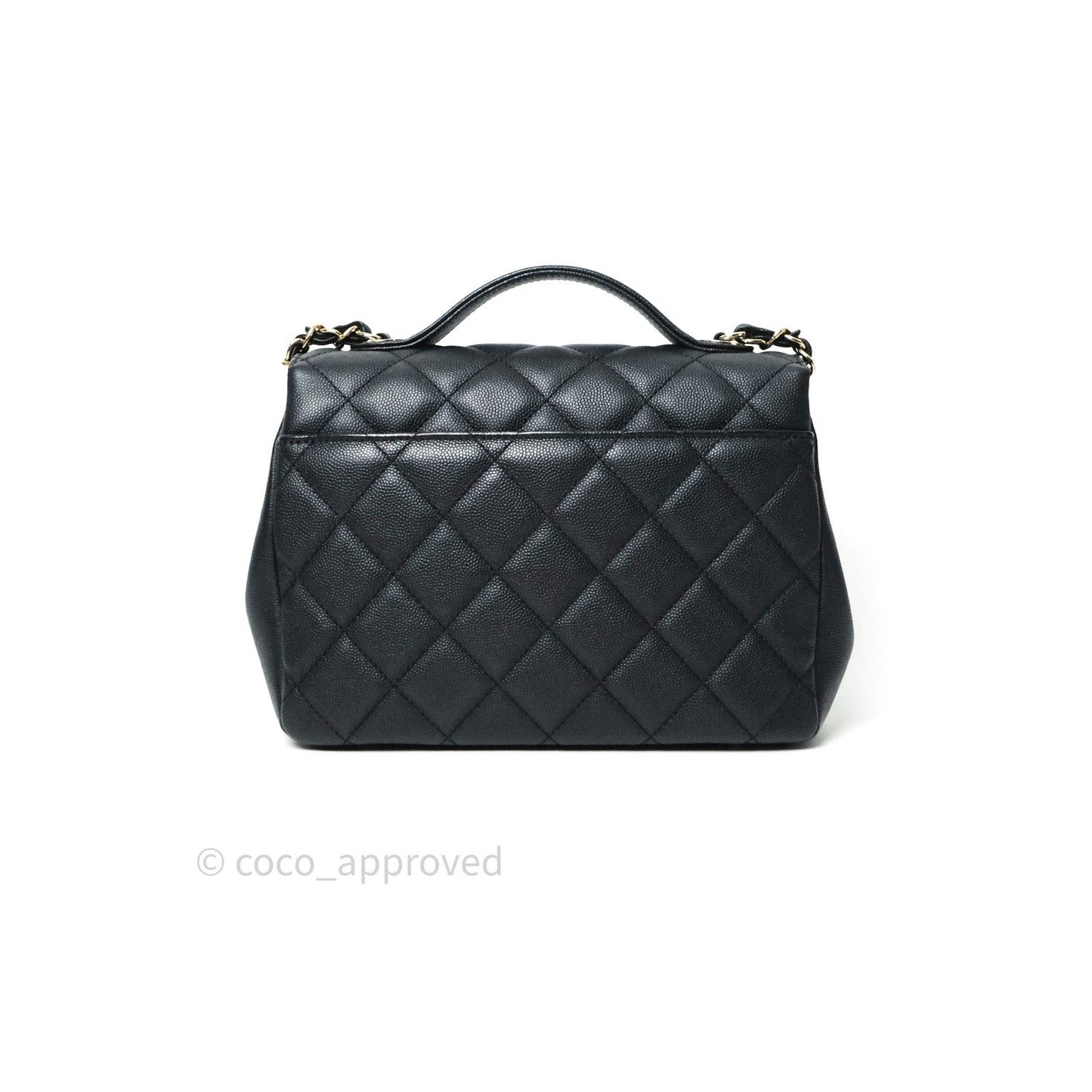 Chanel Quilted Medium Business Affinity Flap Black Caviar Light Gold Hardware