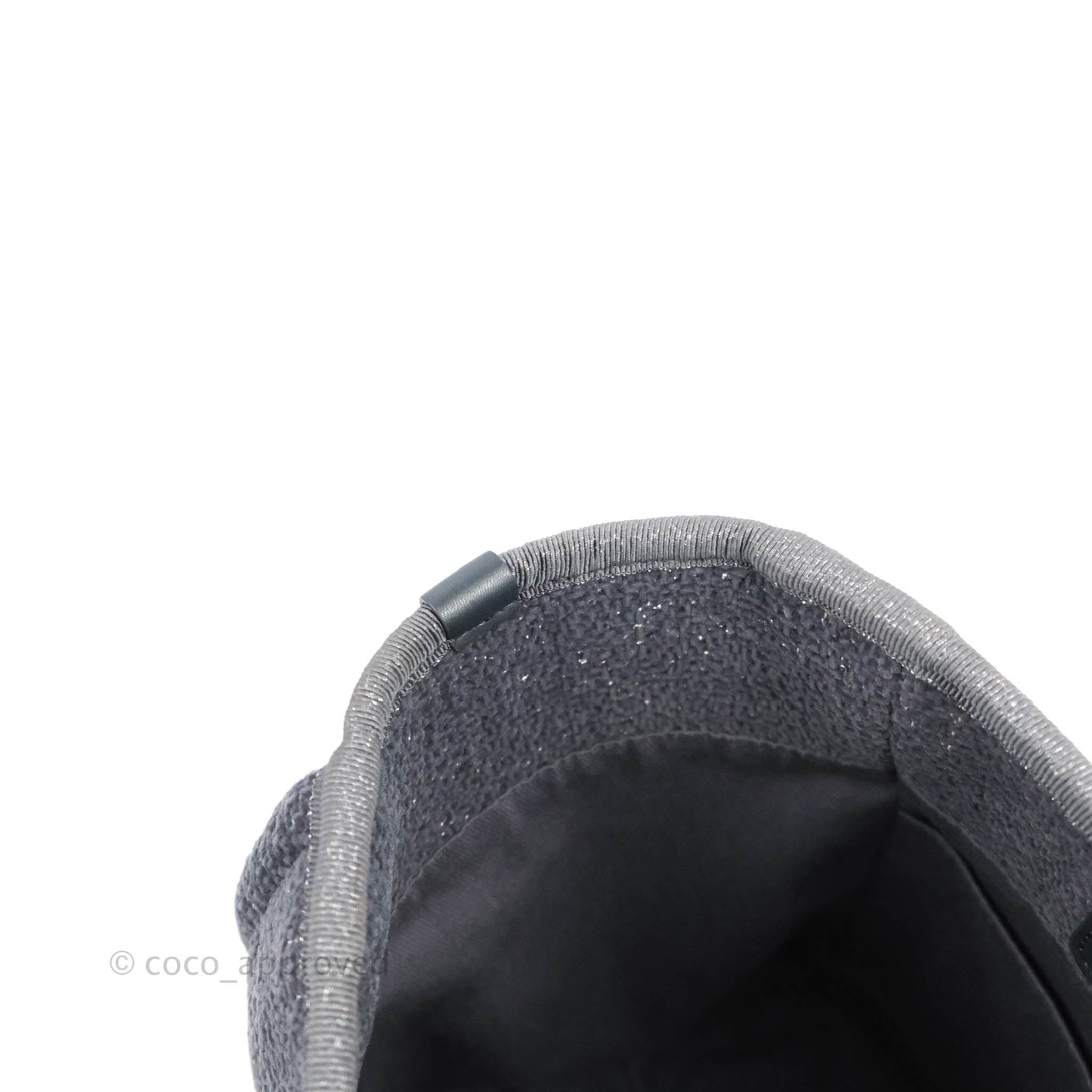 Chanel Medium Deauville Grey Glitter Lurex Tote Bag