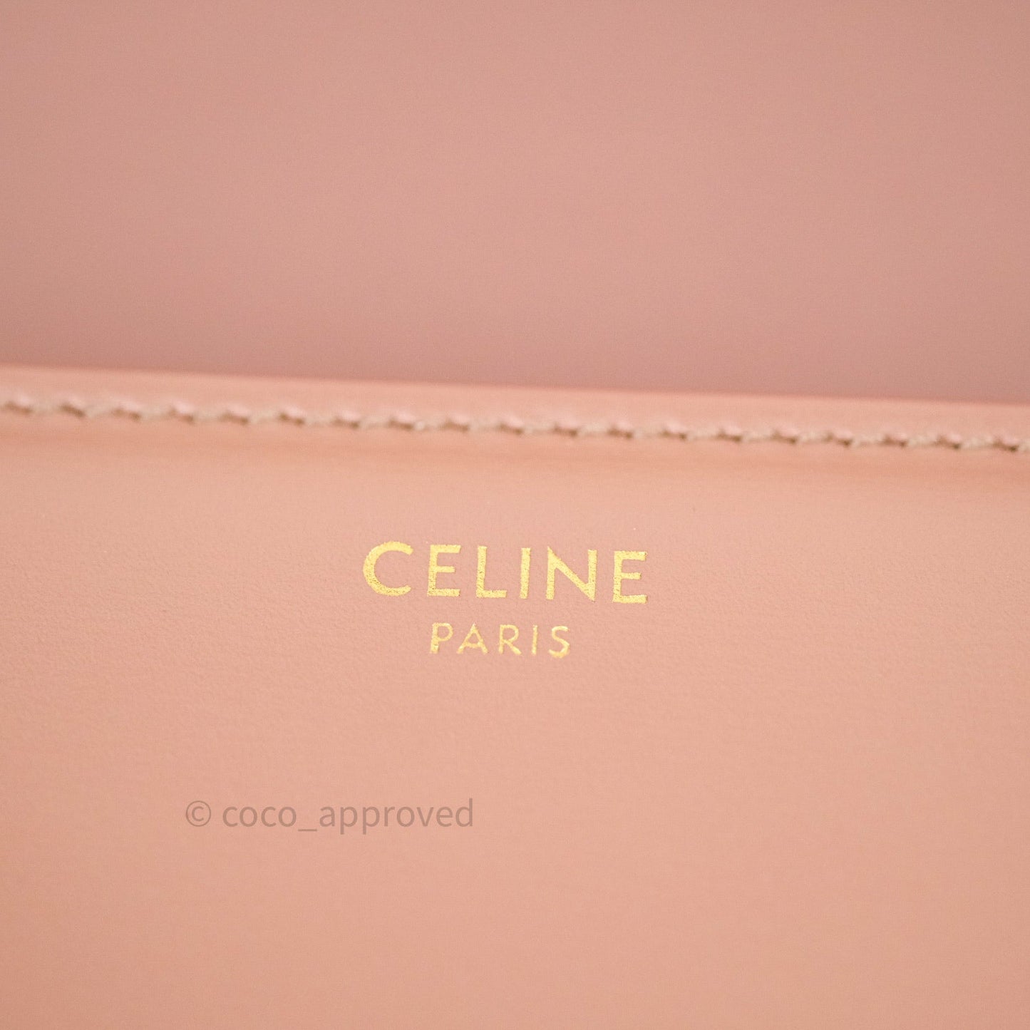 Celine Shiny Calfskin Medium Triomphe Antique Rose